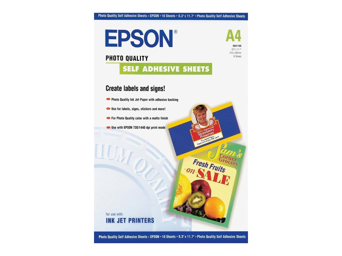 EPSON S041106 Self-adhesive photo paper inktjet 167g/m2 A4 1