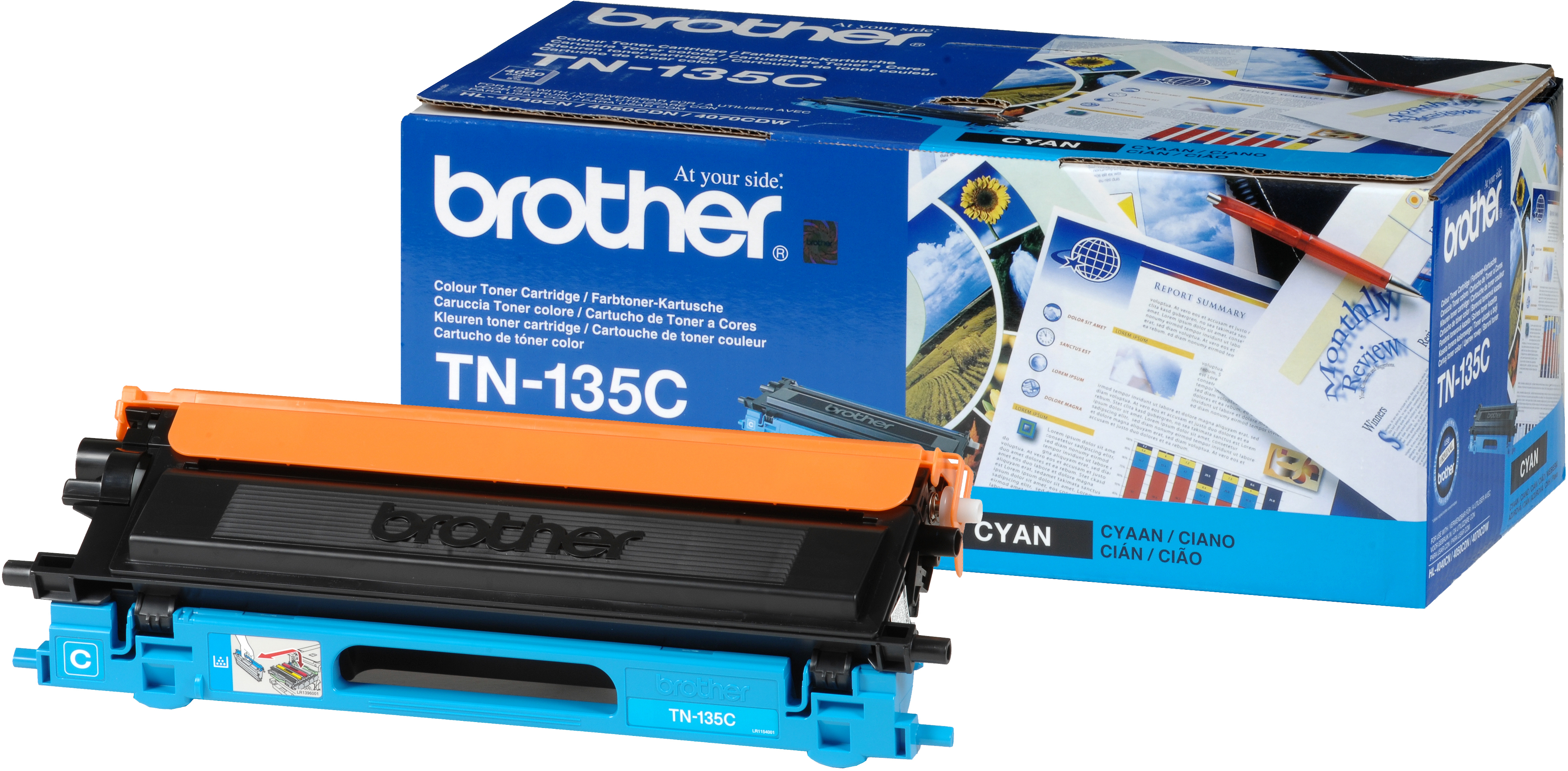 BROTHER TN-135 tonercartridge cyaan high capacity 4.000 pagi
