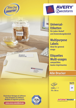 DS2400 70X36 UNIVERS ETIK