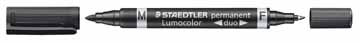 LUMOCOLOR DUO ZWART PERM STAED