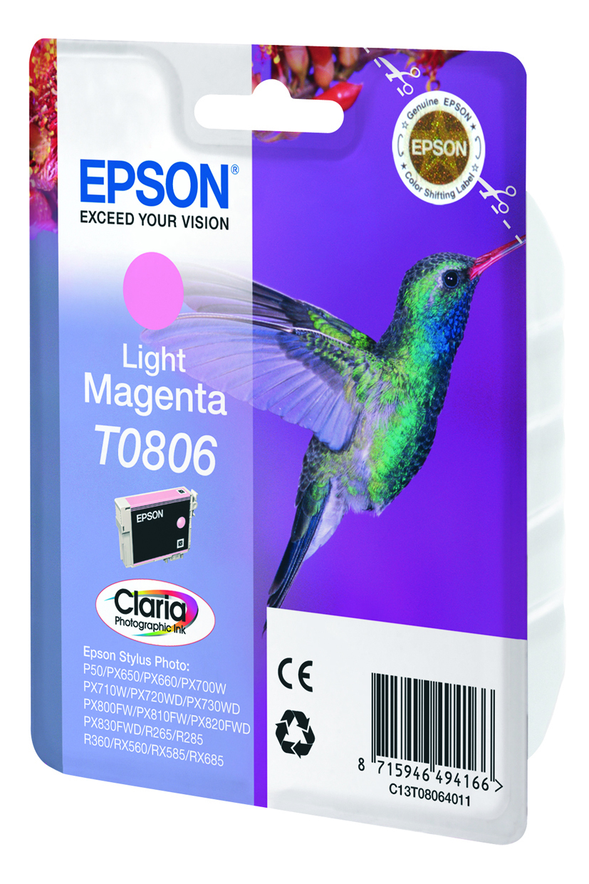 EPSON T0806 inktcartridge licht magenta standard capacity 7.