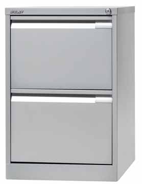BISLEY HANGMAPPENKAST 2 LADEN ZILVER                        
