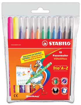 VILTSTIFT TRIO A-Z ETUI 12X