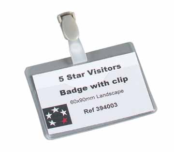 VISITOR BADGE OPEN 60X90MM