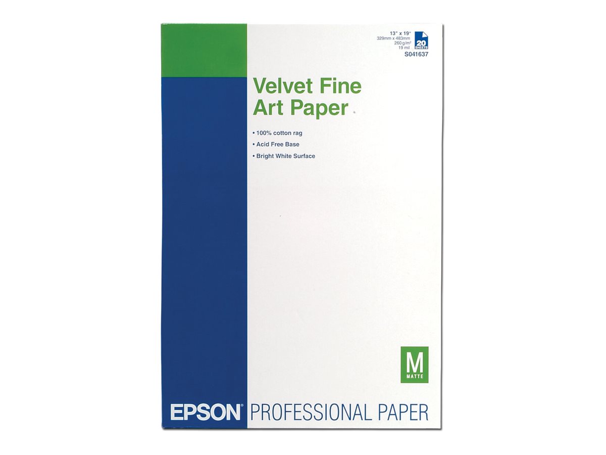 EPSON S041637 Velvet fine art paper inktjet 260g/m2 DIN A3+