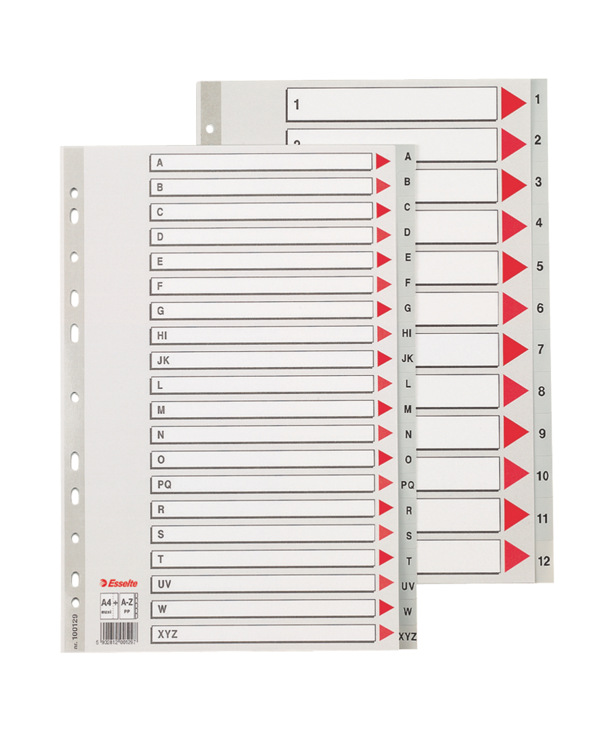 ESSELTE TABBLAD PP GRIJS A-Z MAX