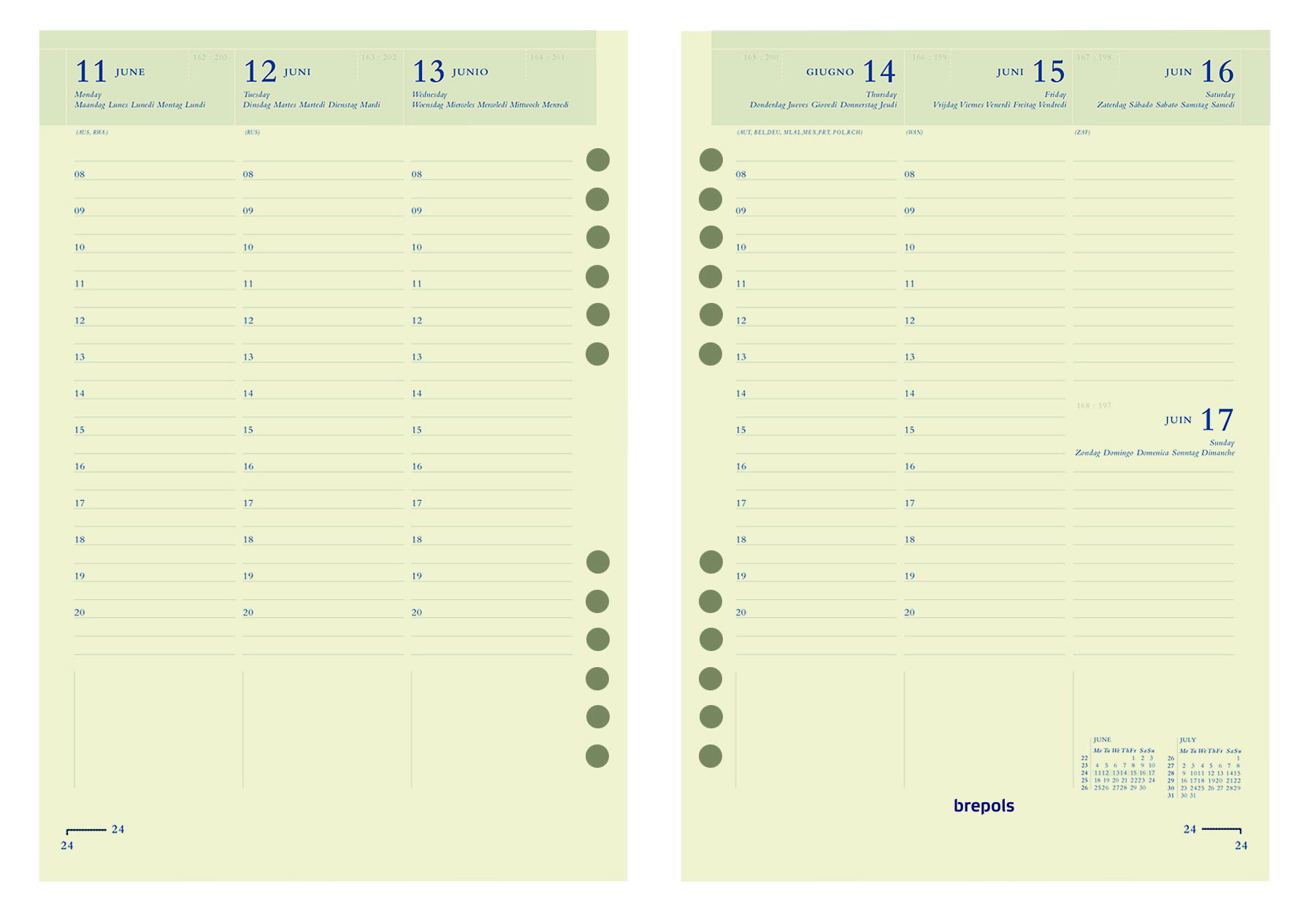 BREPOLS VULLING BREFAX7 WEEK/2PG 510
