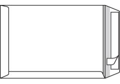 ENVELOP 23X35 STRIP Z VENSTER WIT/250