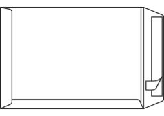 ENVELOP 23X35 STRIP ZONDER VENSTER BRUIN 250 stuks