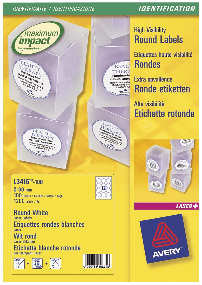 ROND ETIK D60MM 1200ST WIT