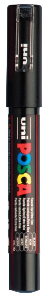 POSCA 1,0 ZWART FIJN MERKST
