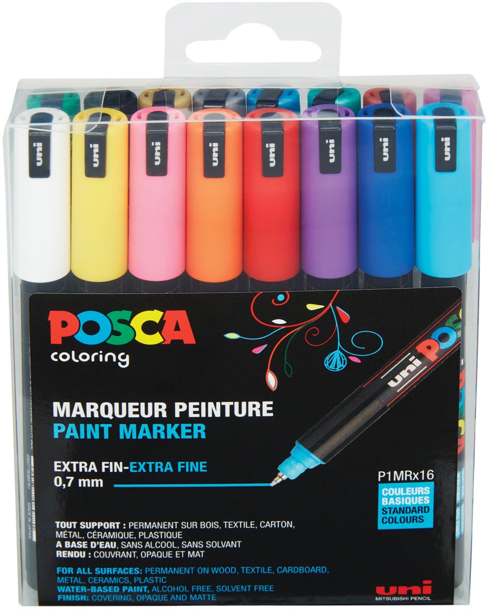 PAINTMARKER POSCA 0,7 ASS 16X