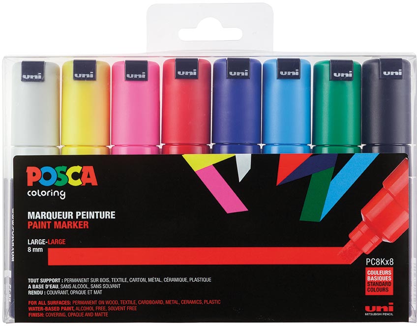 PAINTMARKER POSCA 8MM 8X