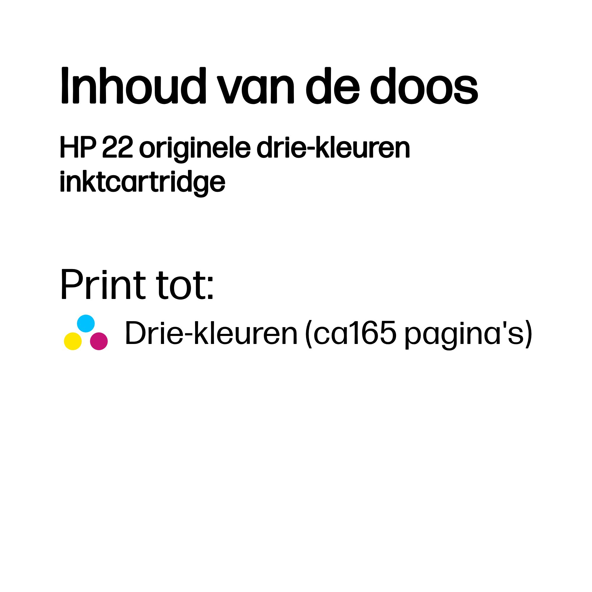 HP 22 original Ink cartridge C9352AE UUS tri-colour standard