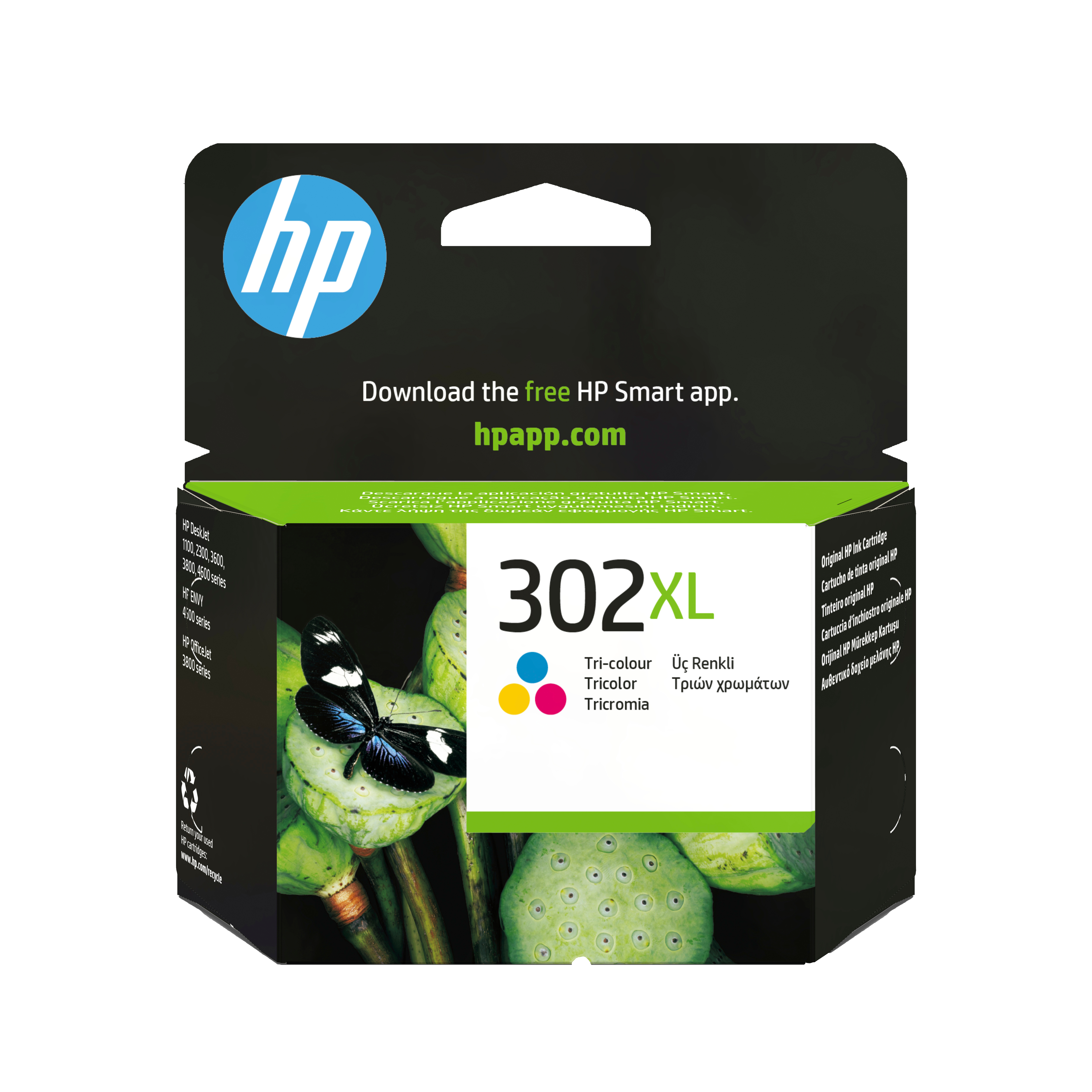 HP 302XL original Ink cartridge F6U67AE UUS Tri-color