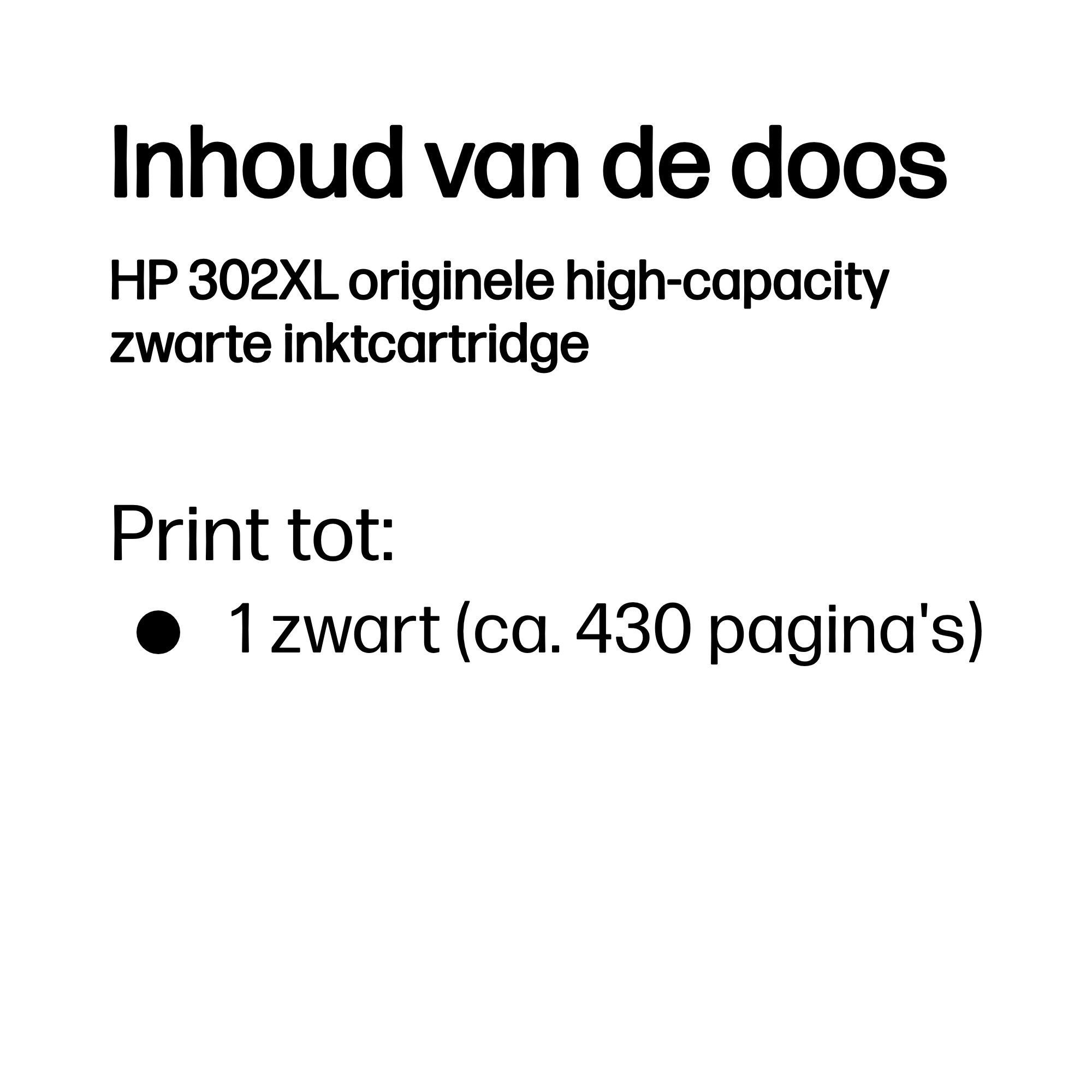 HP 302XL original Ink cartridge F6U68AE UUS black