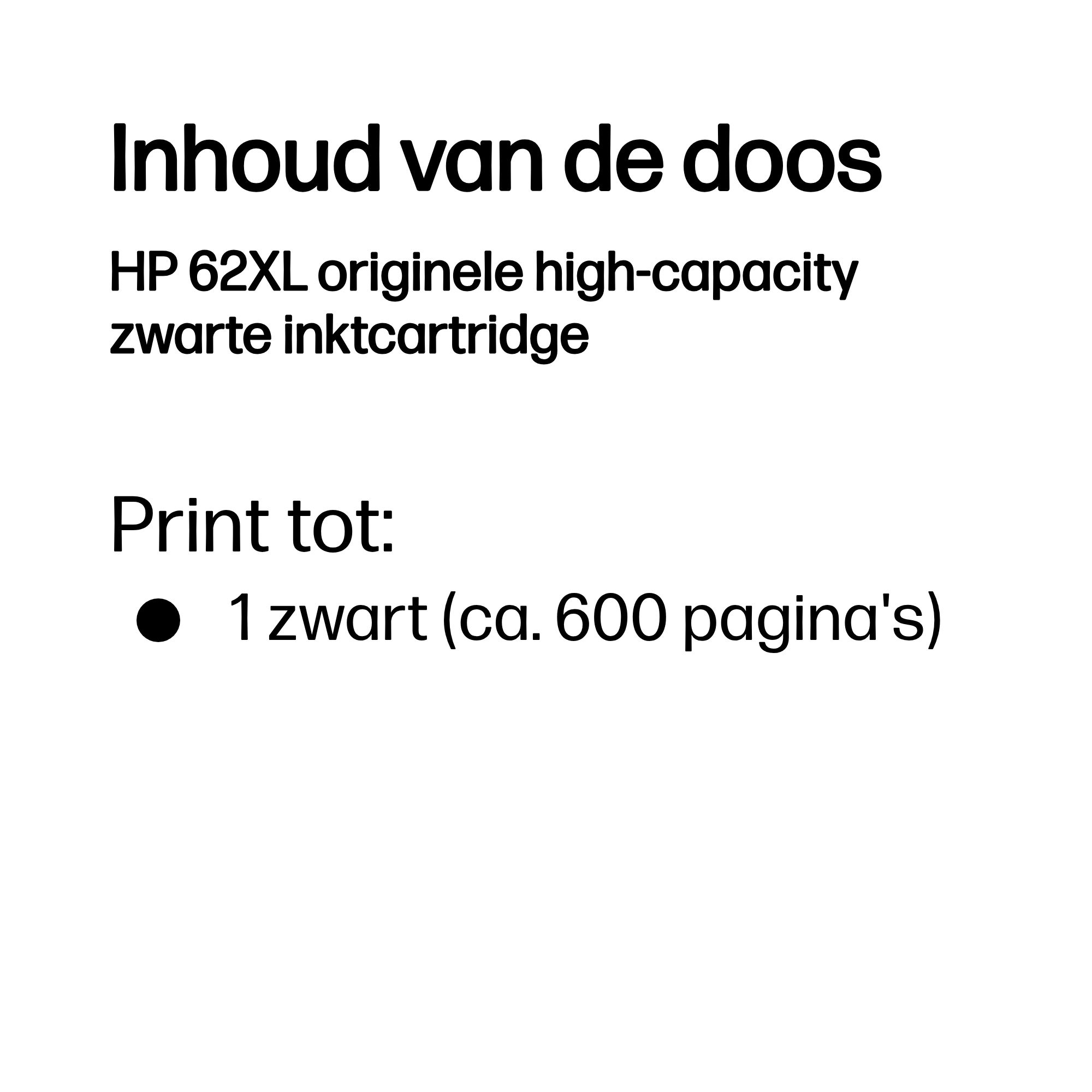 HP 62XL original Ink cartridge C2P05AE UUS black high capaci