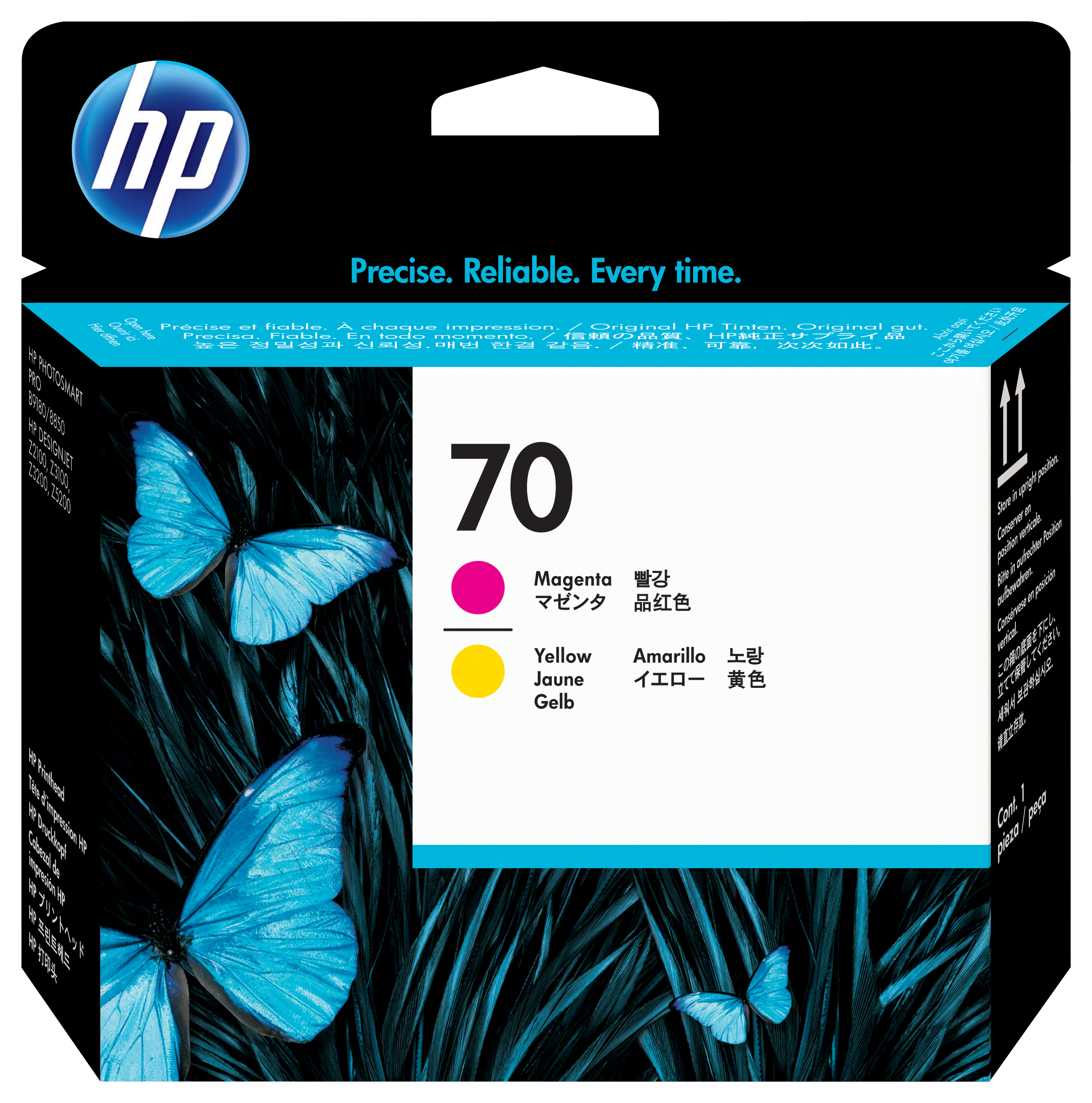 HP 70 original printhead C9406A magenta and yellow standard