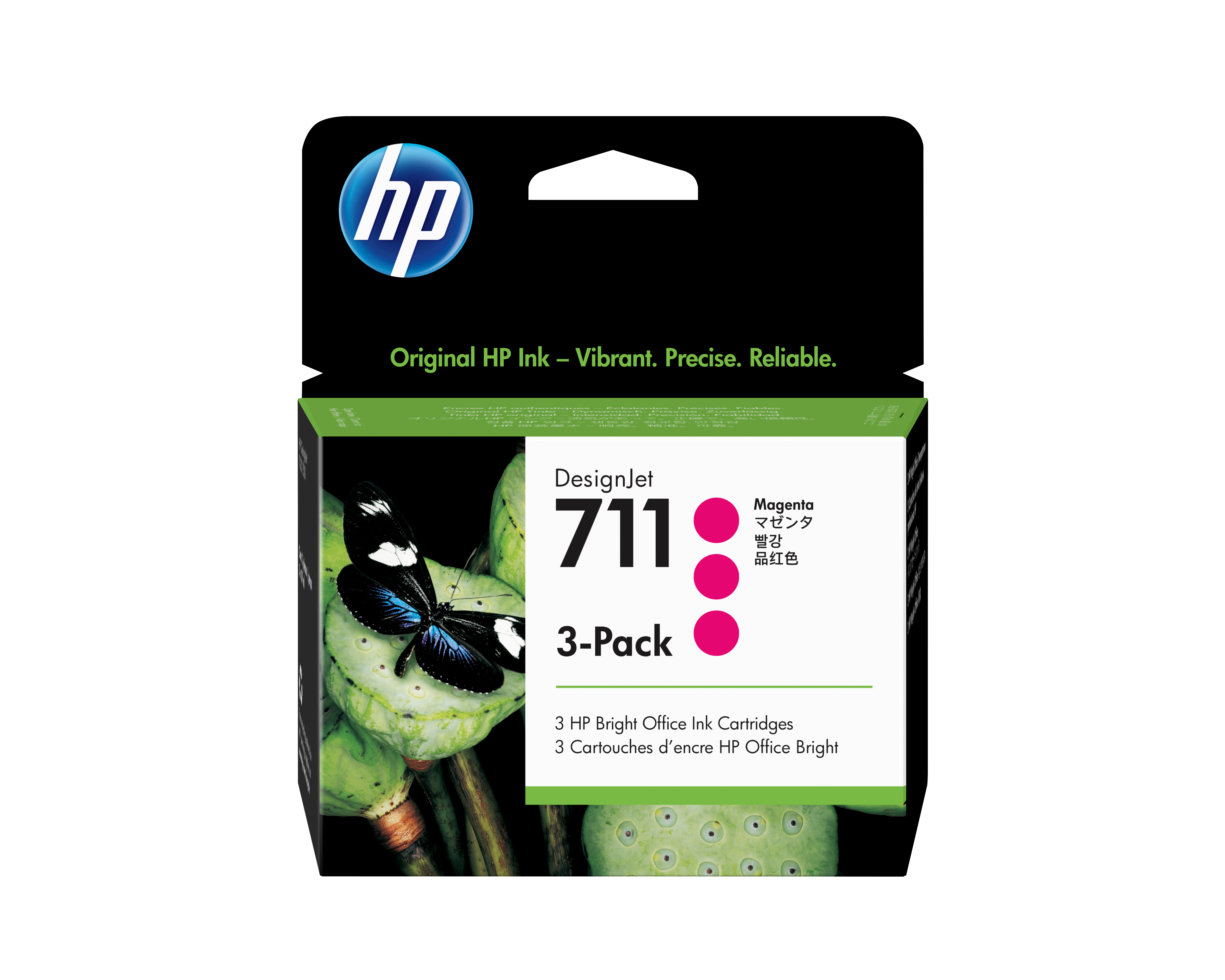 HP 711 original Ink cartridge CZ135A magenta stand cap 3st