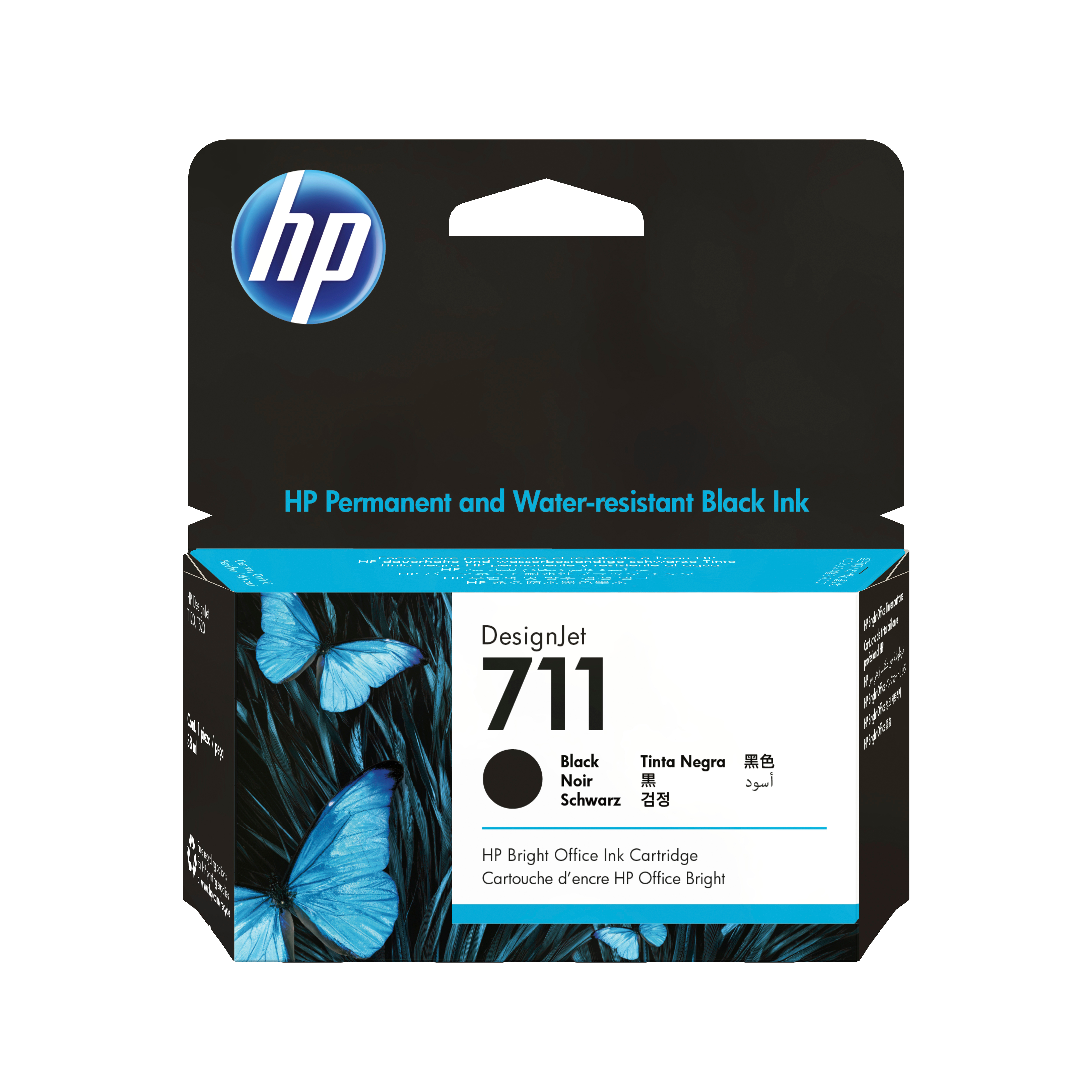 HP 711 original Ink cartridge CZ129A black standard capacity