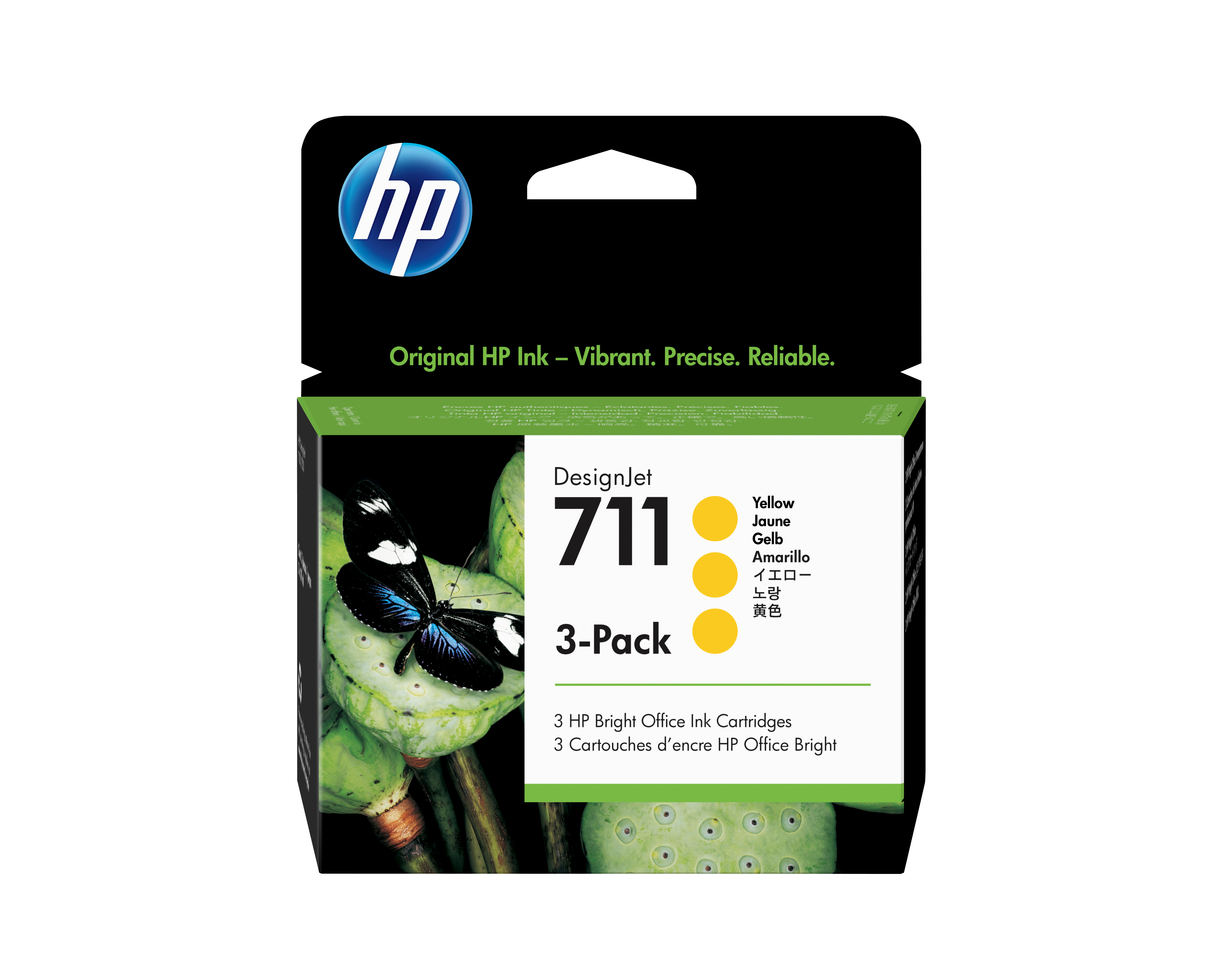 HP 711 original Ink cartridge CZ136A yellow stand cap 3st