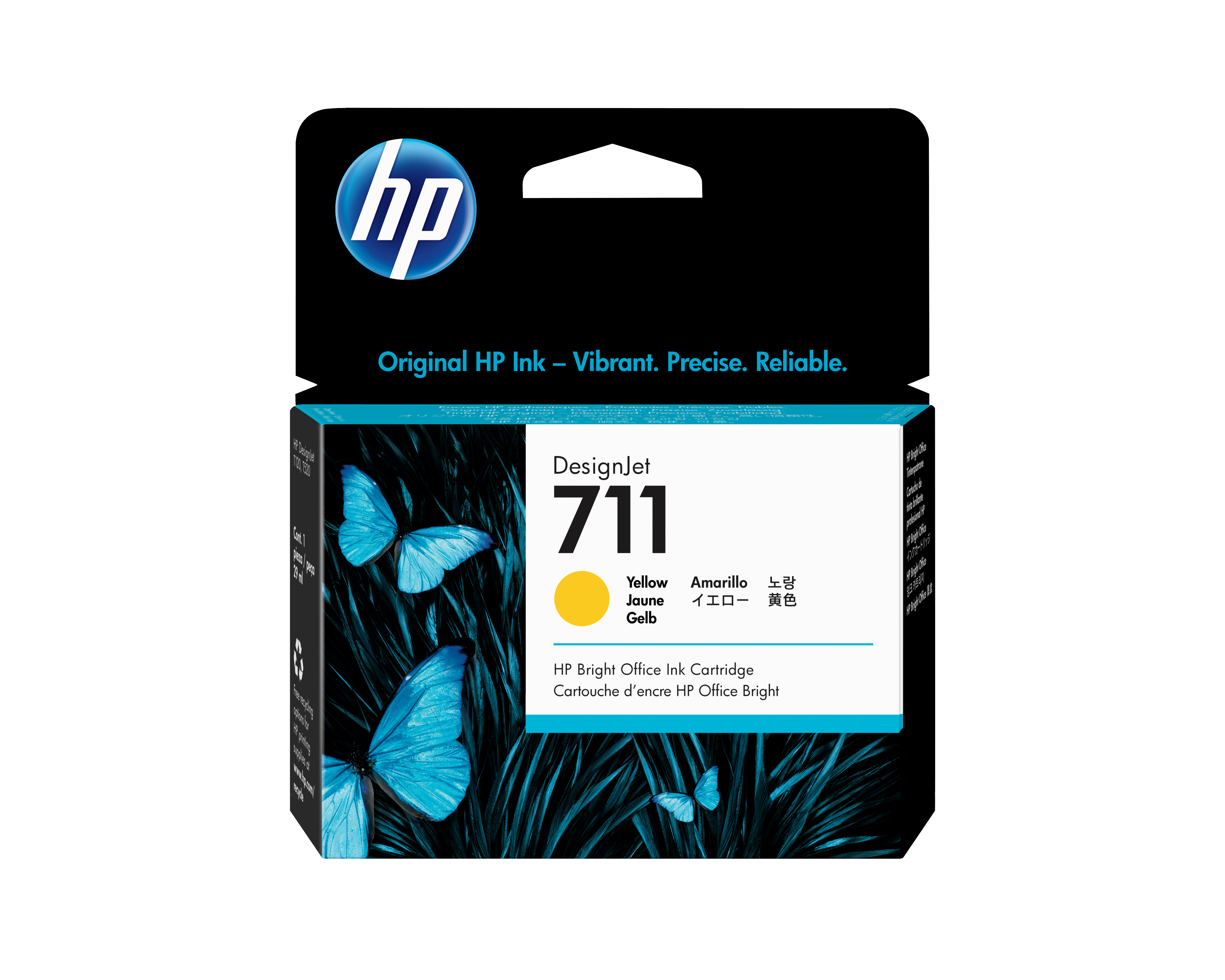 HP 711 original Ink cartridge CZ132A yellow standard capacit