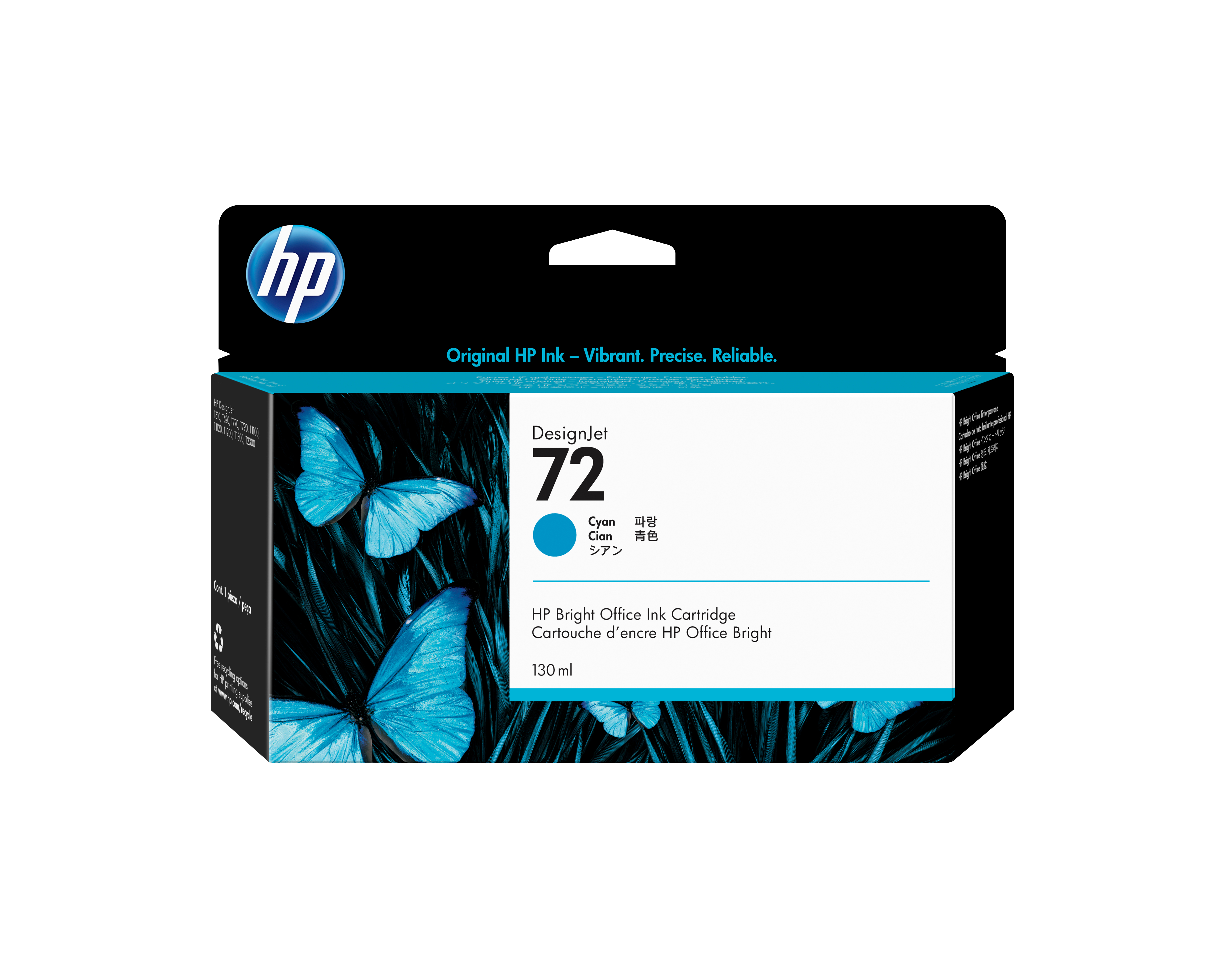 HP 72 original Ink cartridge C9371A cyan high capacity 130ml