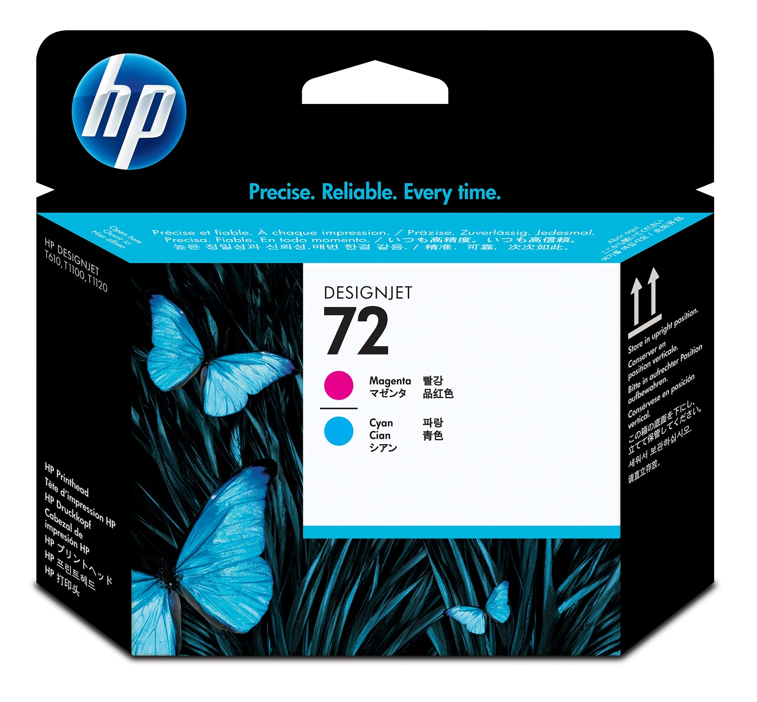 HP 72 original printhead C9383A magenta and cyan standard ca