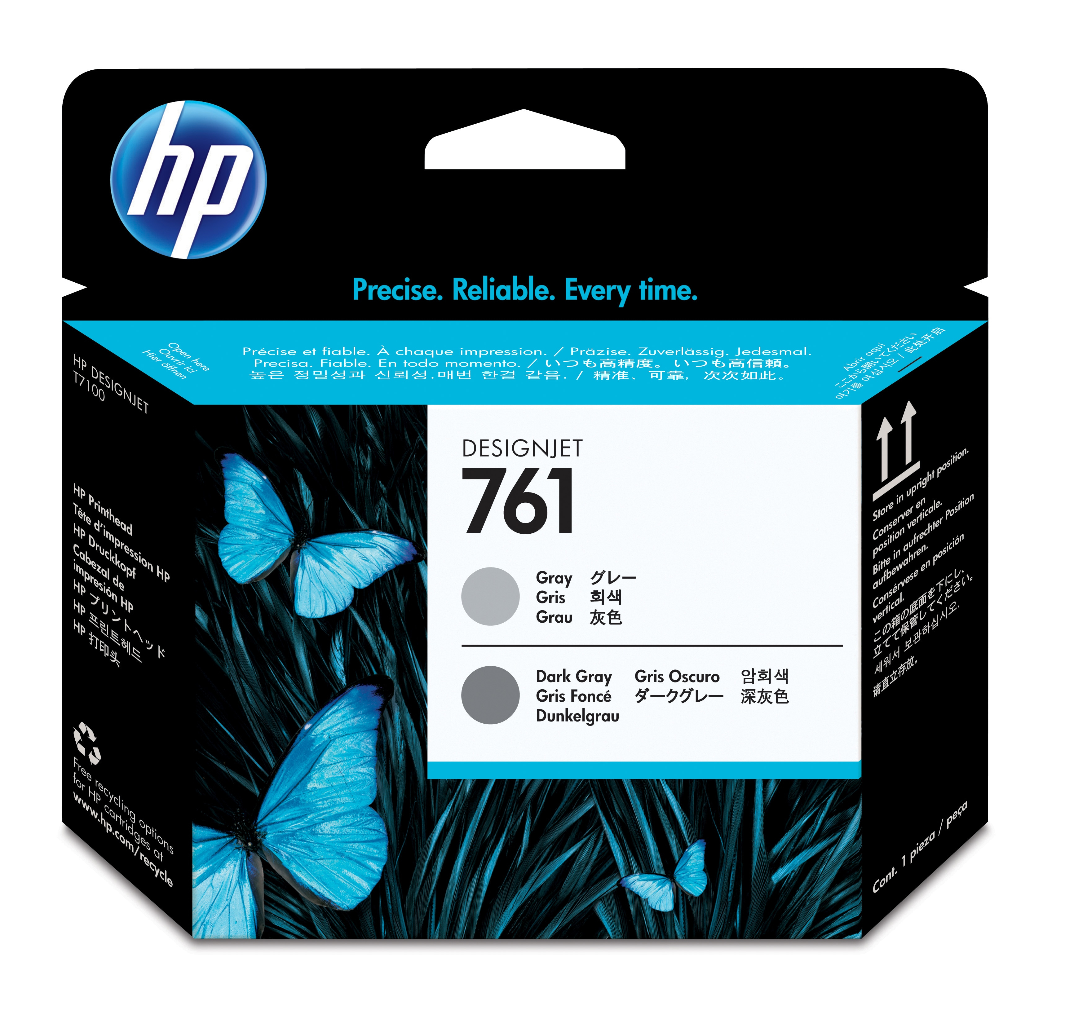 HP 761 original printhead CH647A grey and dark grey standard