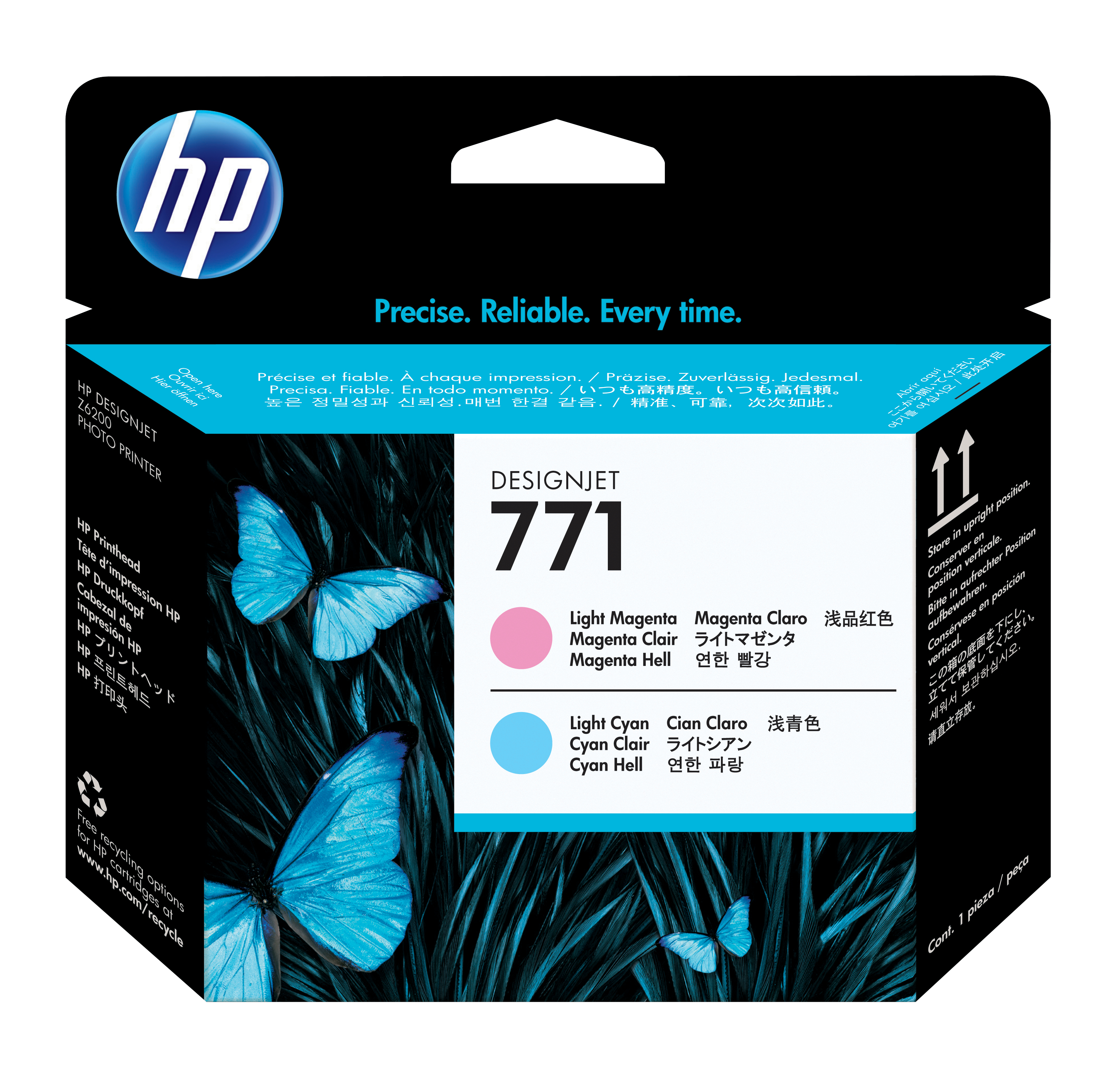 HP 771 original printhead CE019A light magenta and light cya