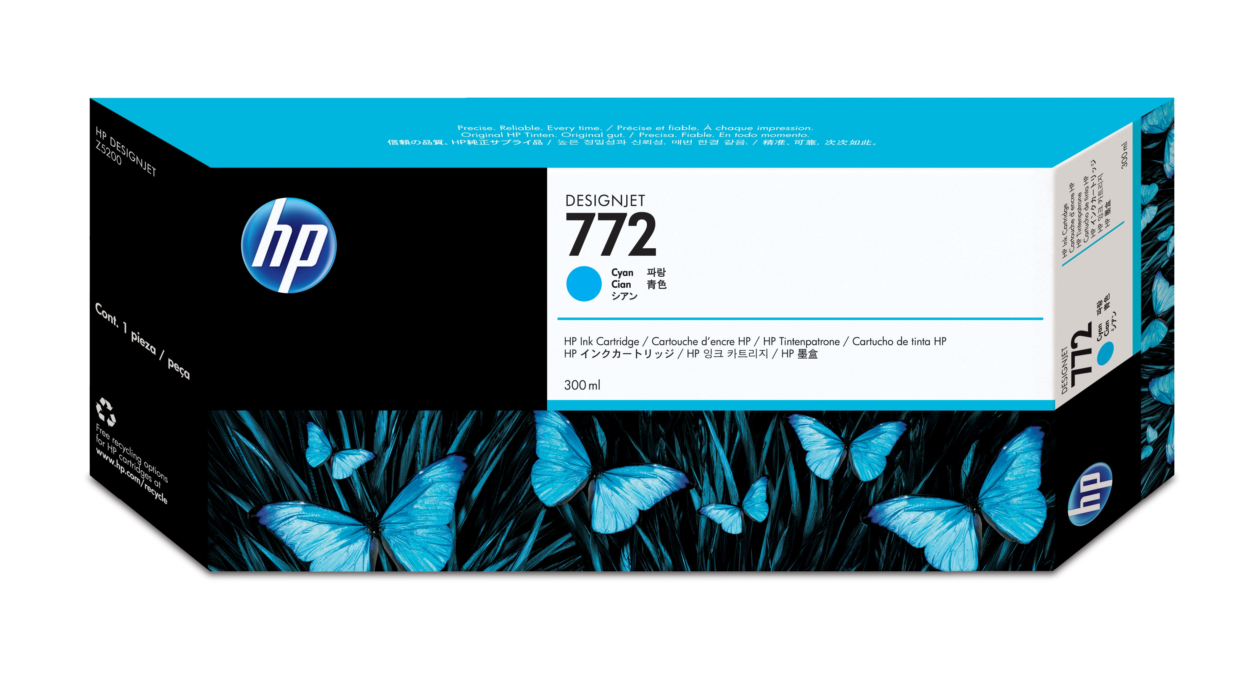 HP 772 original Ink cartridge CN636A cyan standard capacity