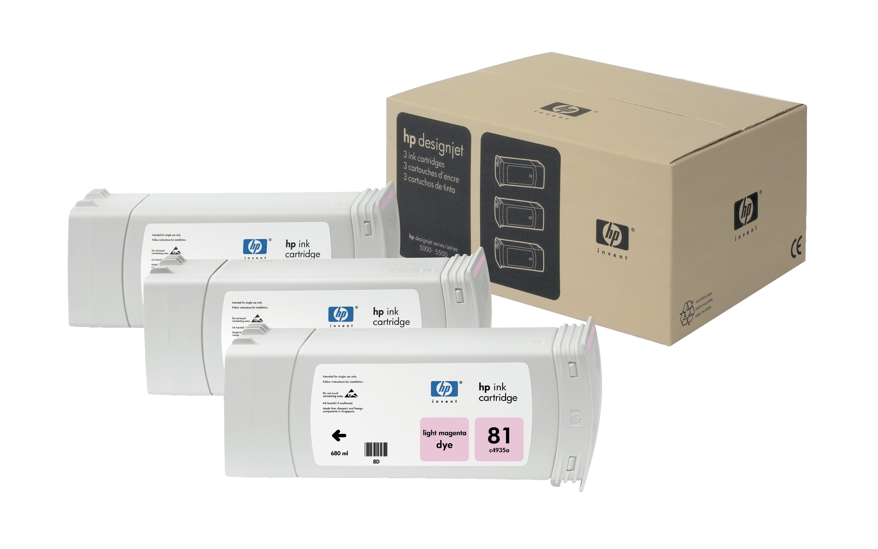HP 81 original dye Ink cartridge C5071A light magenta standa