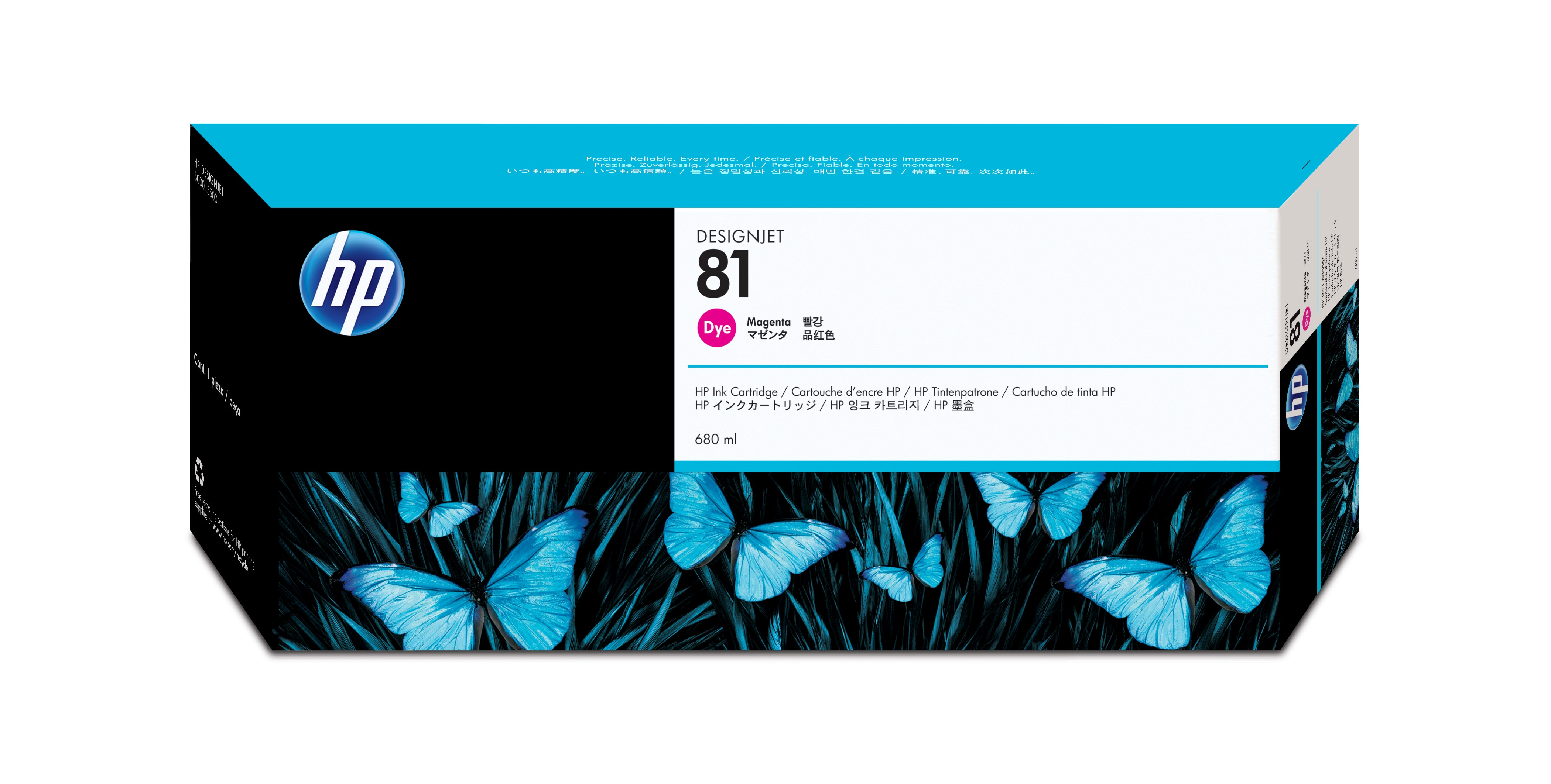 HP 81 original dye Ink cartridge C4932A magenta standard cap