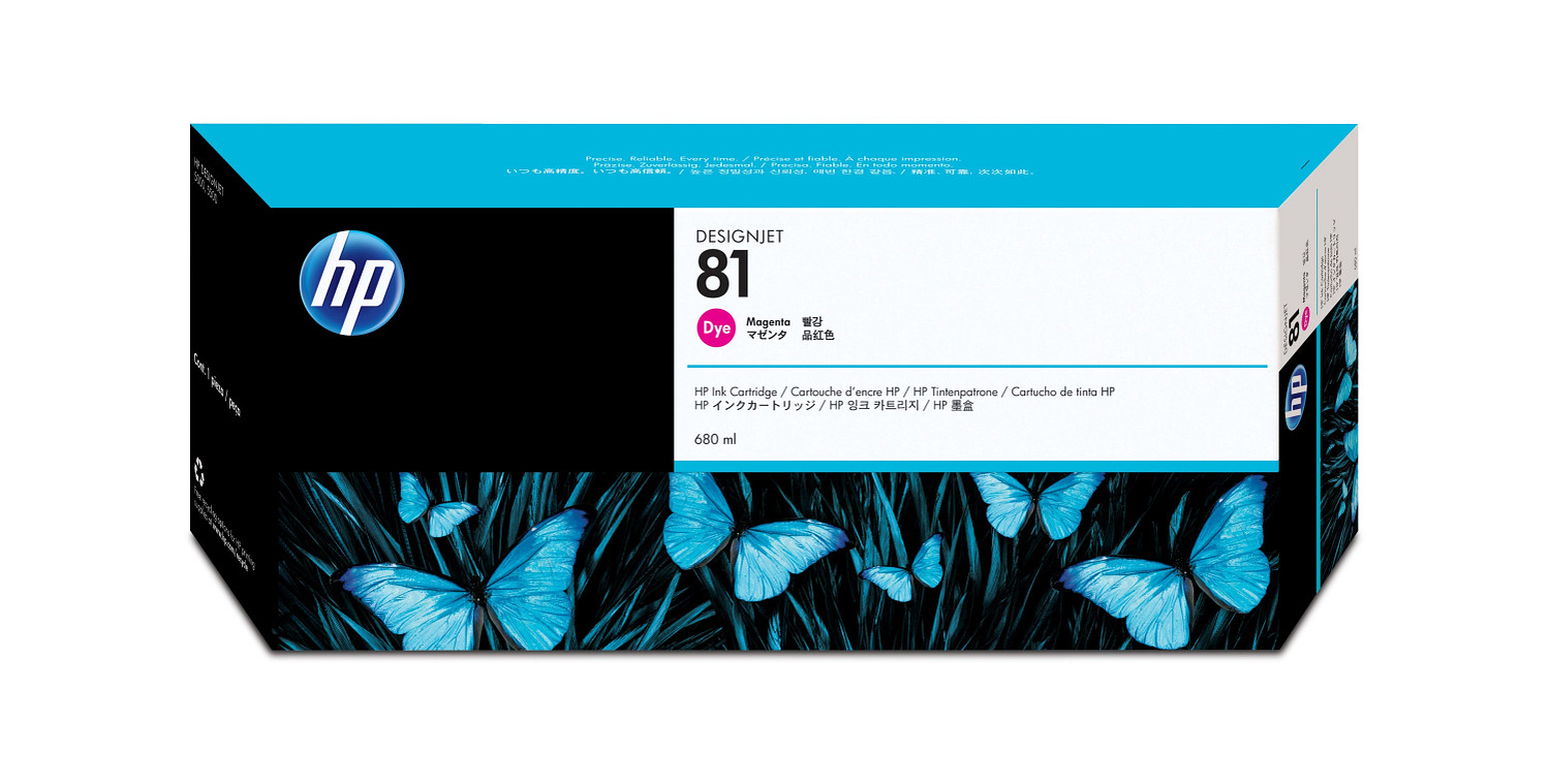 HP 81 original dye Ink cartridge C4932A magenta standard cap