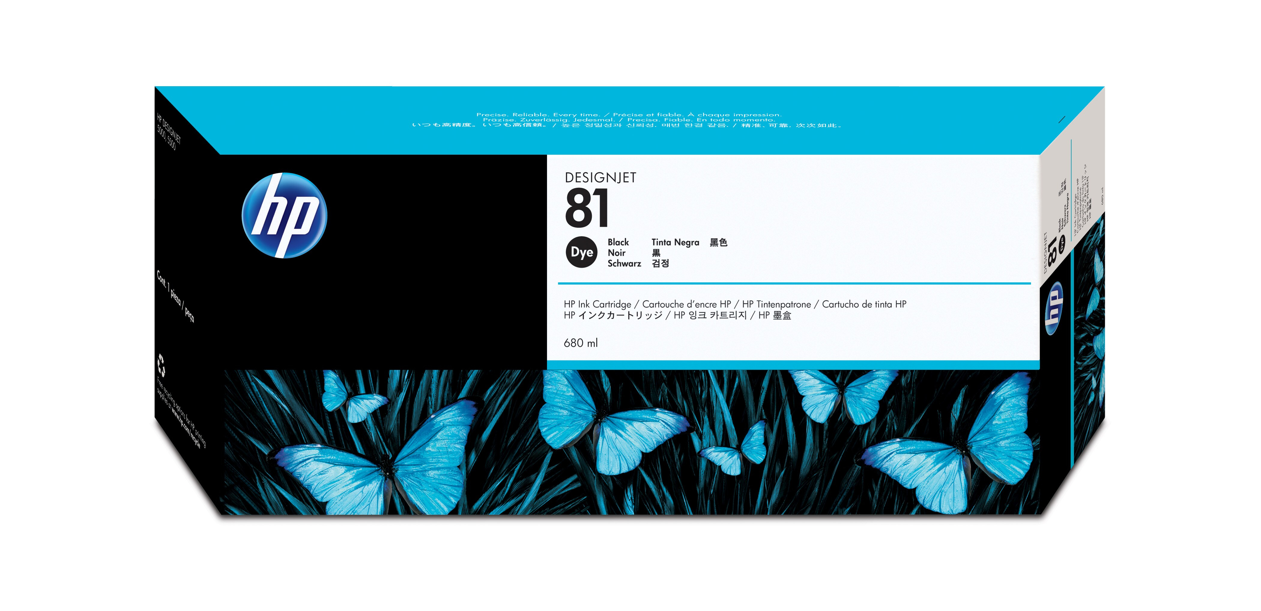 HP 81 original dye Ink cartridge C4930A black standard capac