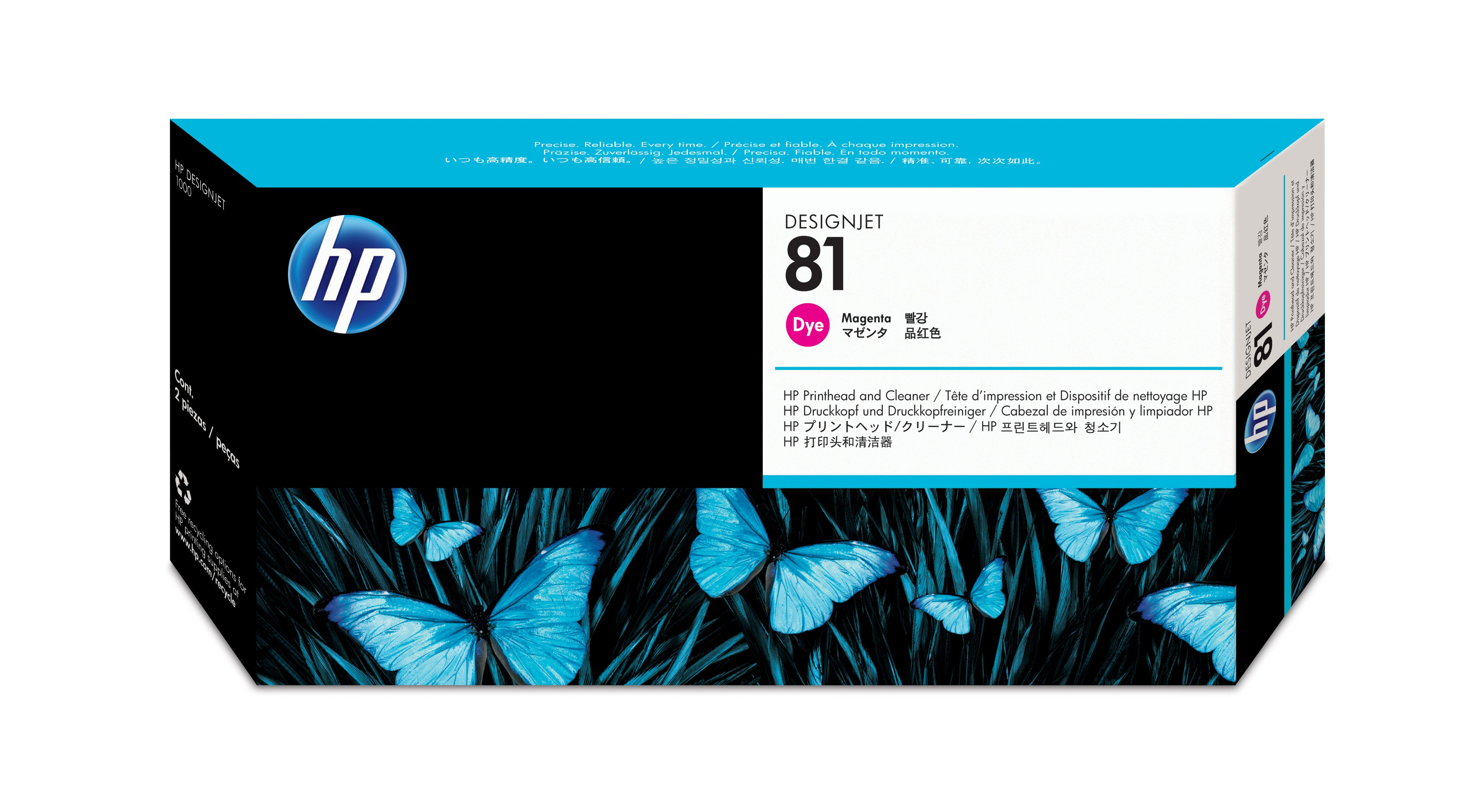 HP 81 original printhead C4952A incl. cleaner magenta standa