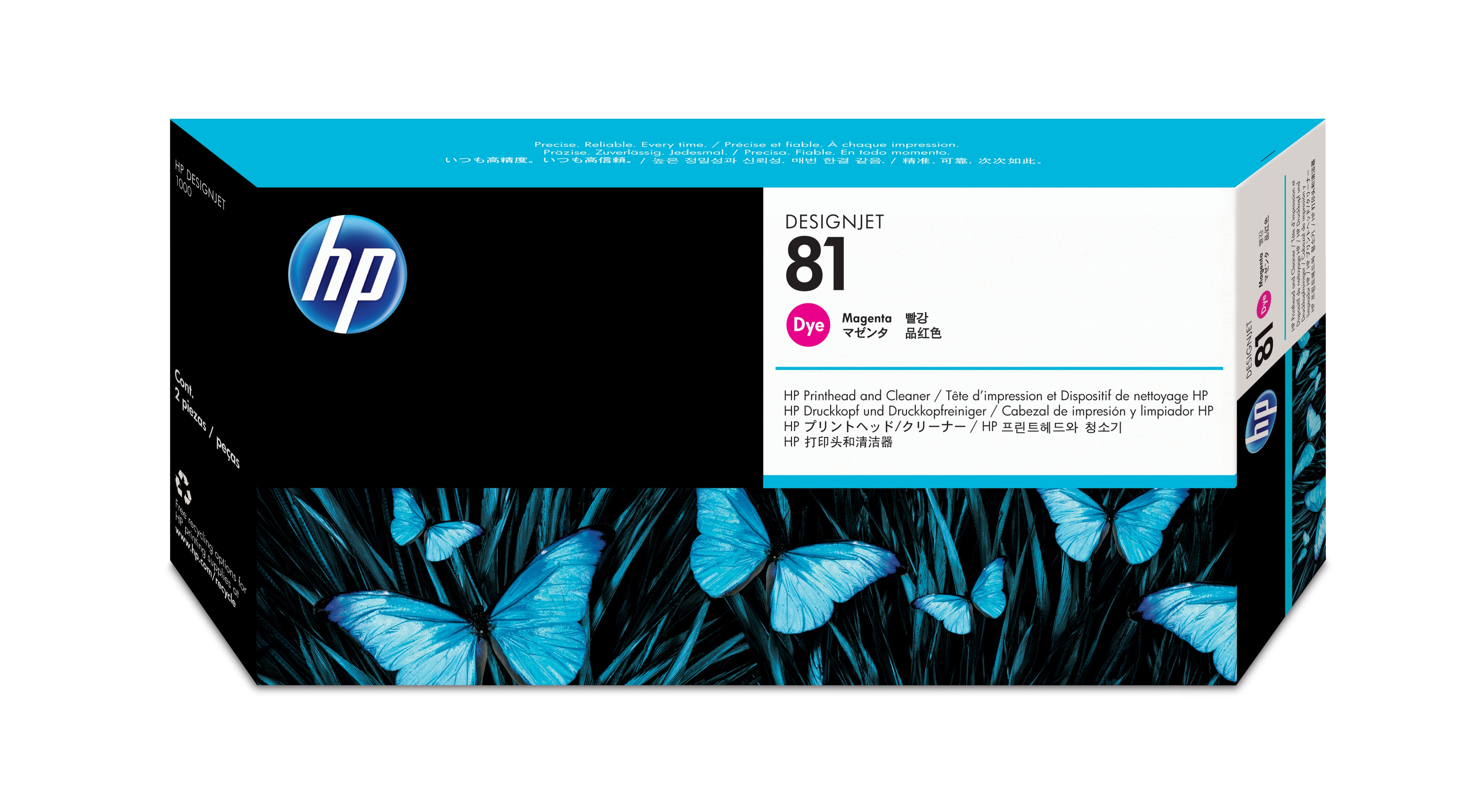 HP 81 original printhead C4952A incl. cleaner magenta standa