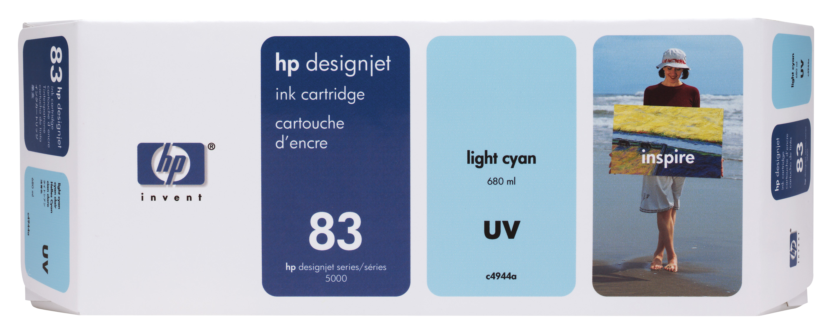 HP 83 originele UV inktcartridge licht cyaan standard capaci
