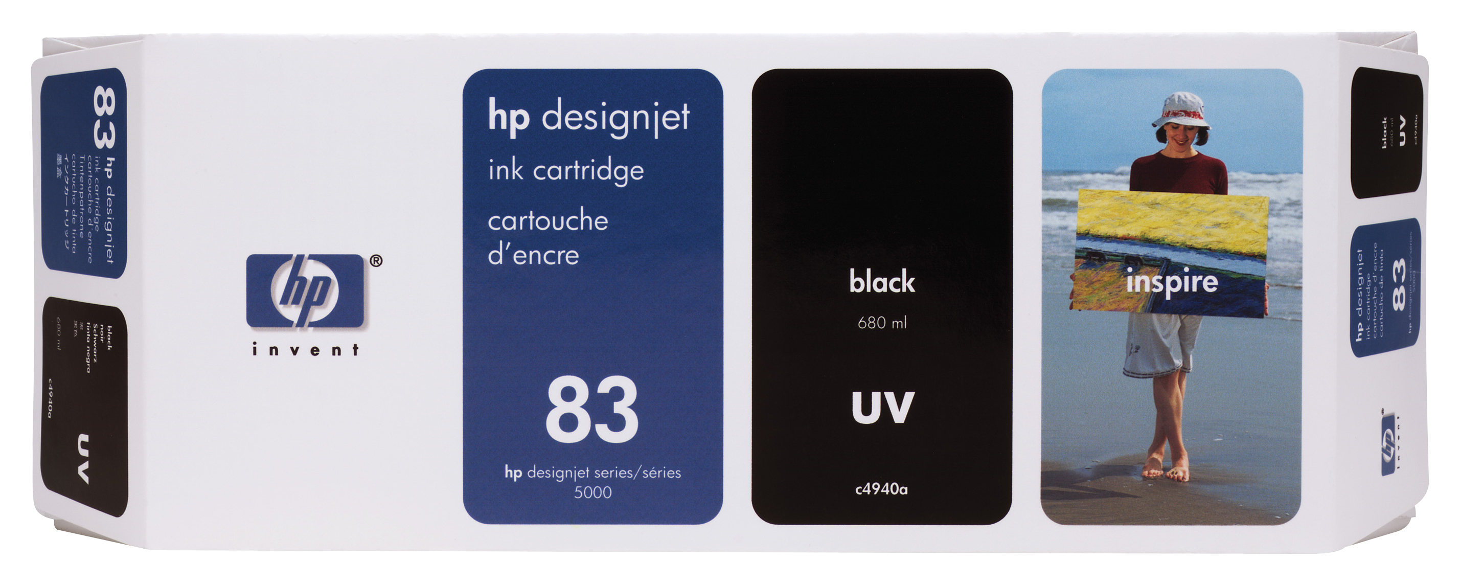 HP 83 originele UV inktcartridge zwart standard capacity 680