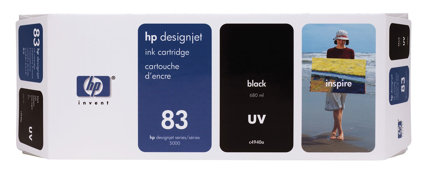 HP 83 originele UV inktcartridge zwart standard capacity 680