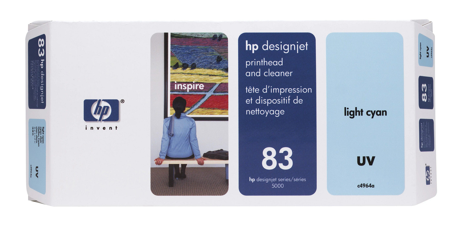 HP 83 originele printkop incl. reiniger licht cyaan standard