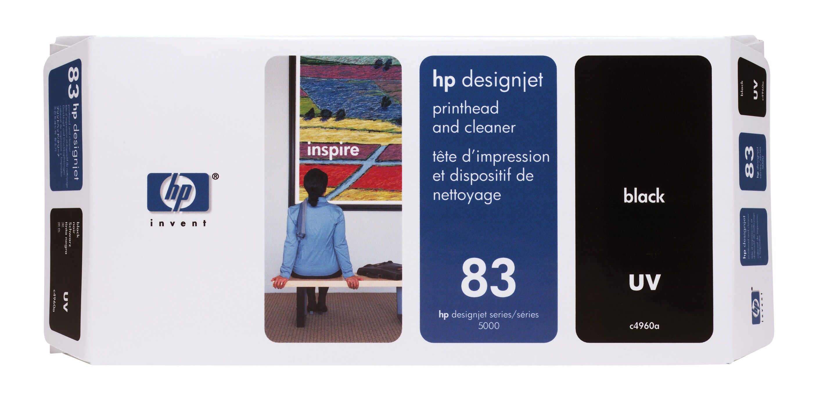 HP 83 originele printkop incl. reiniger zwart standard capac