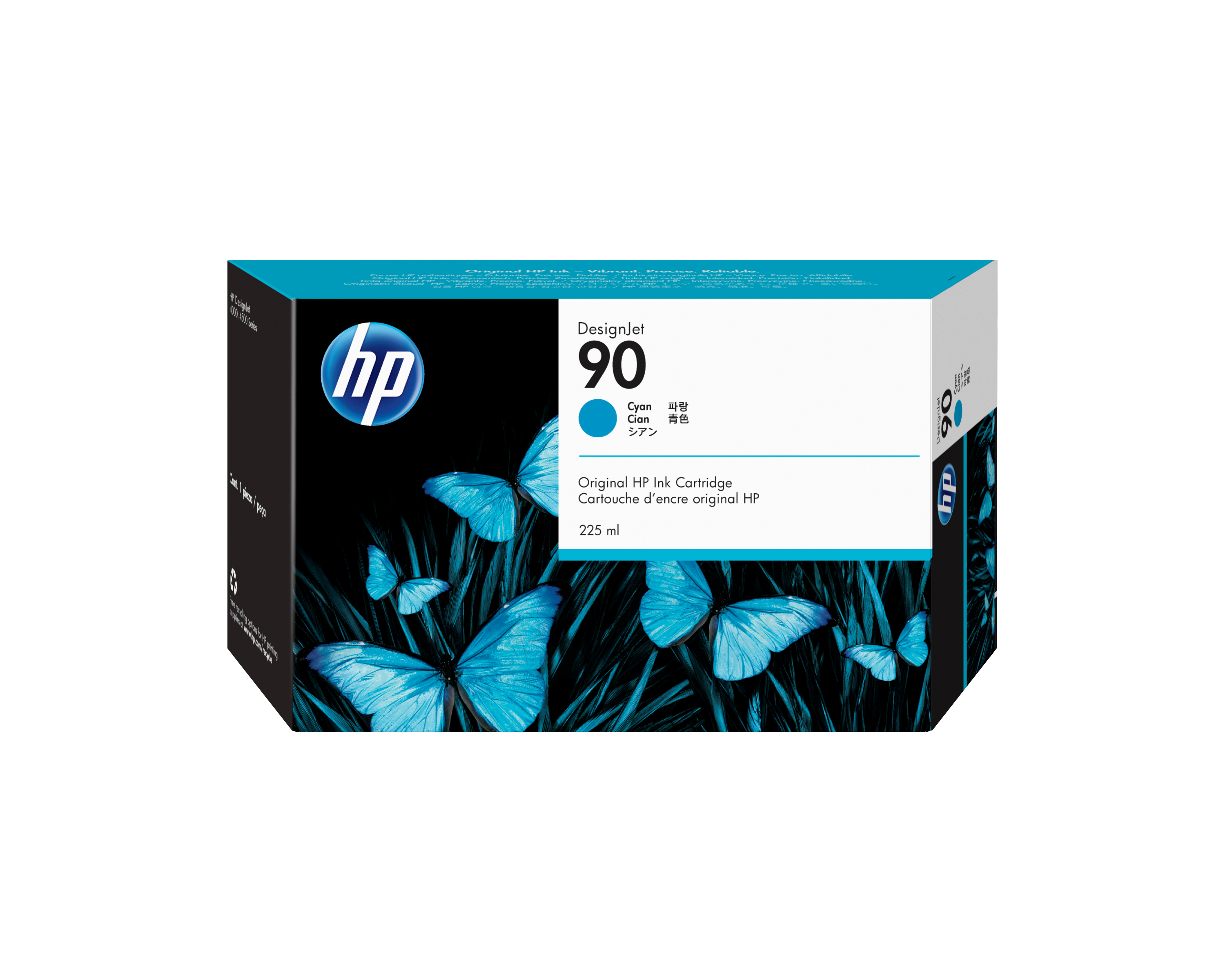 HP 90 originele ink cartridge cyaan standard capacity 225ml