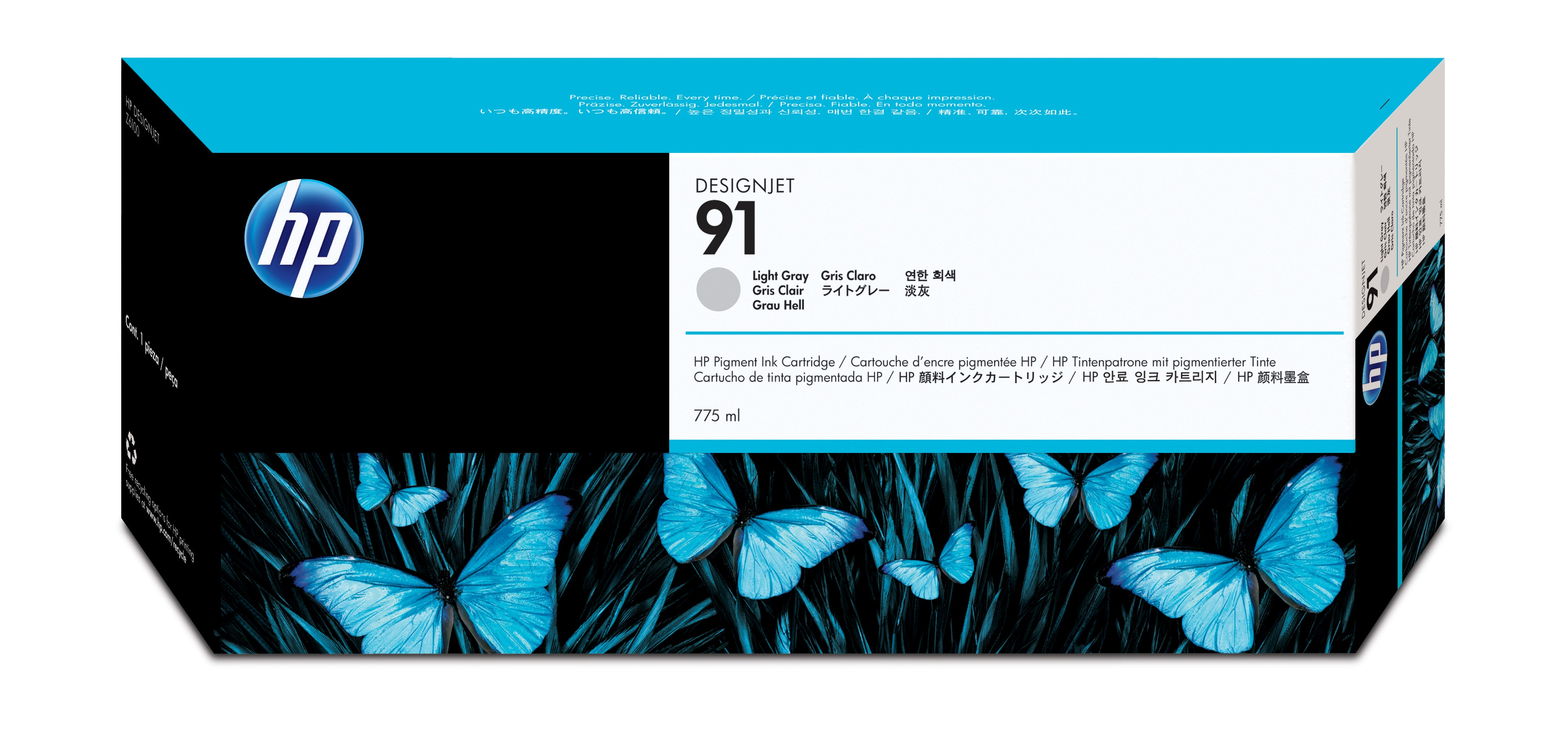 HP 91 original Ink cartridge C9466A light grey standard capa