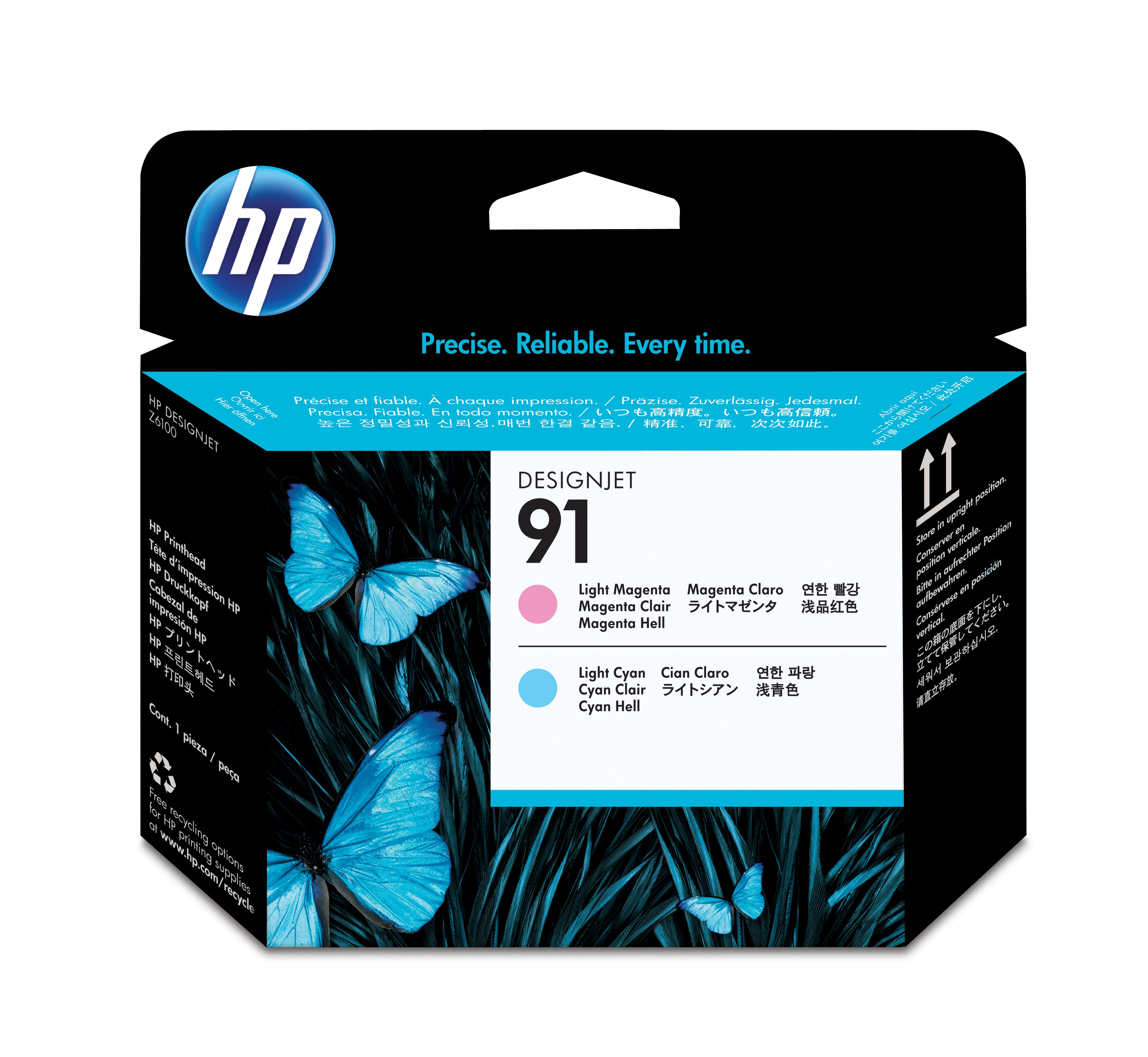 HP 91 original printhead C9462A light magenta and light cyan
