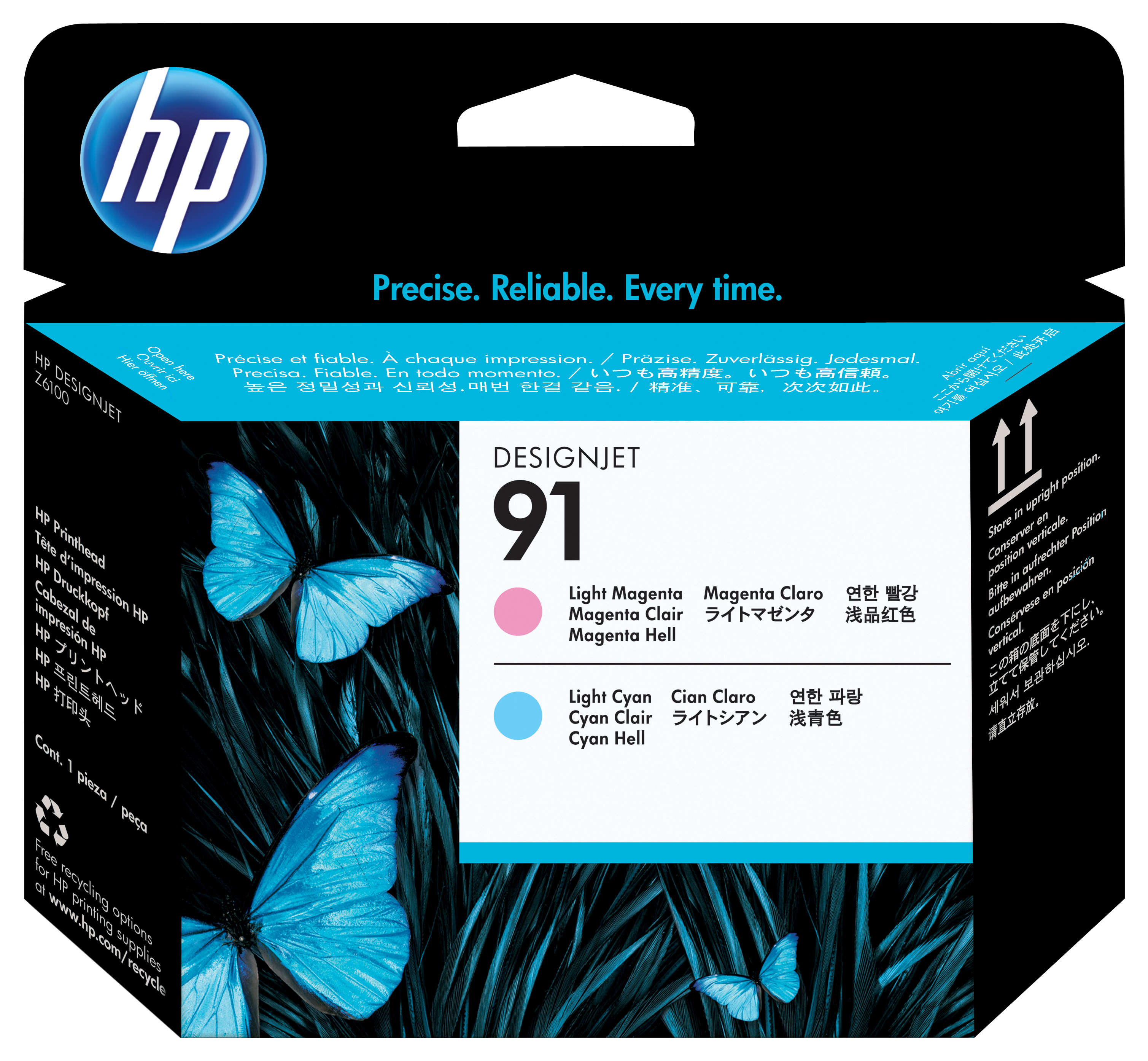 HP 91 original printhead C9462A light magenta and light cyan