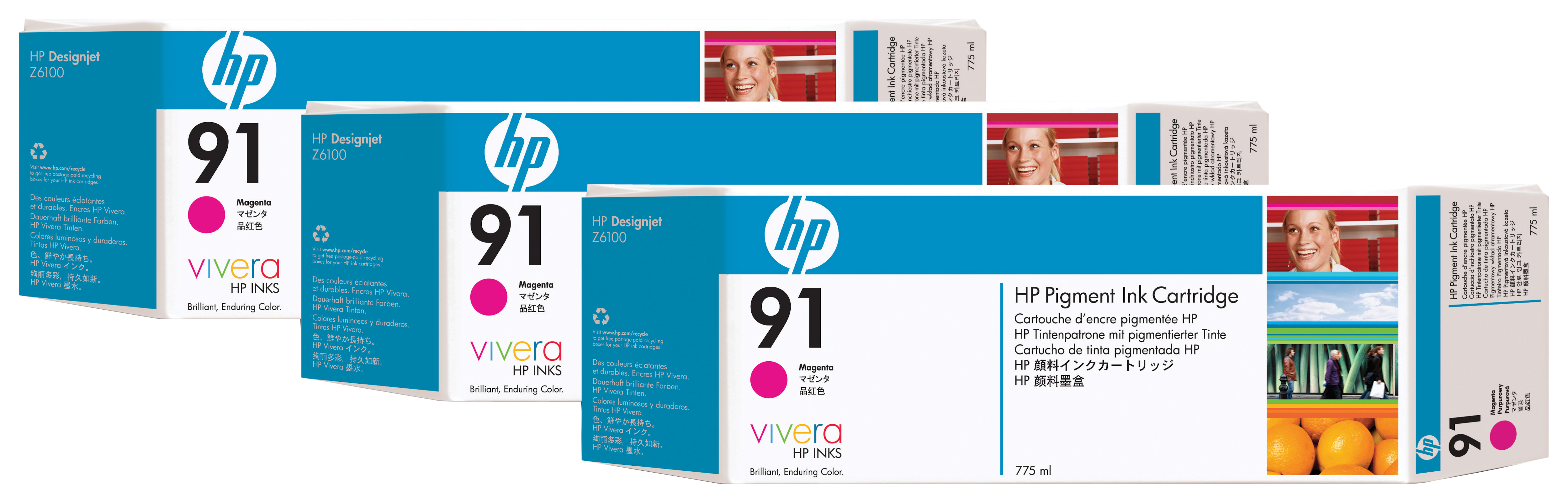 HP 91 original Ink cartridge C9484A magenta standard capacit