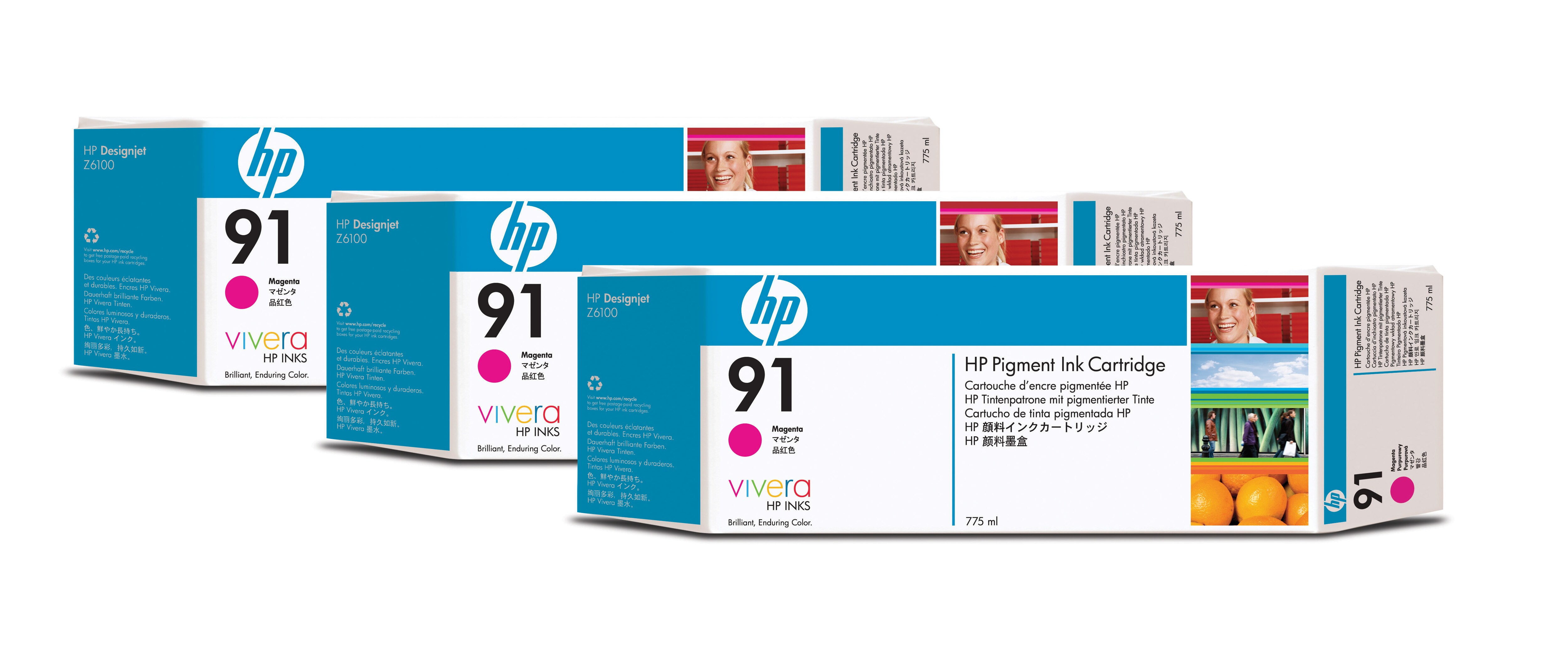 HP 91 original Ink cartridge C9484A magenta standard capacit