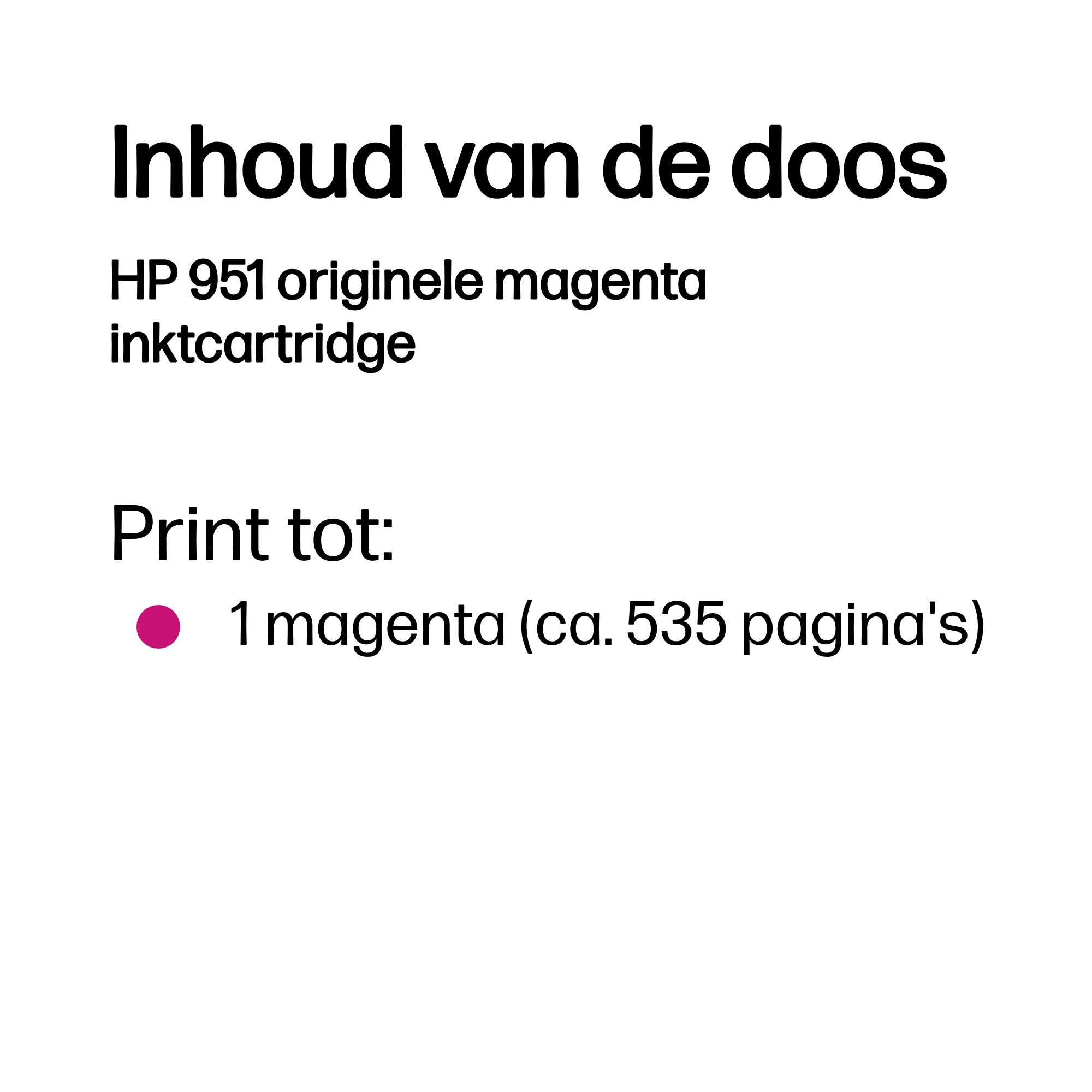 HP 951 original Ink cartridge CN051AE BGX magenta standard c