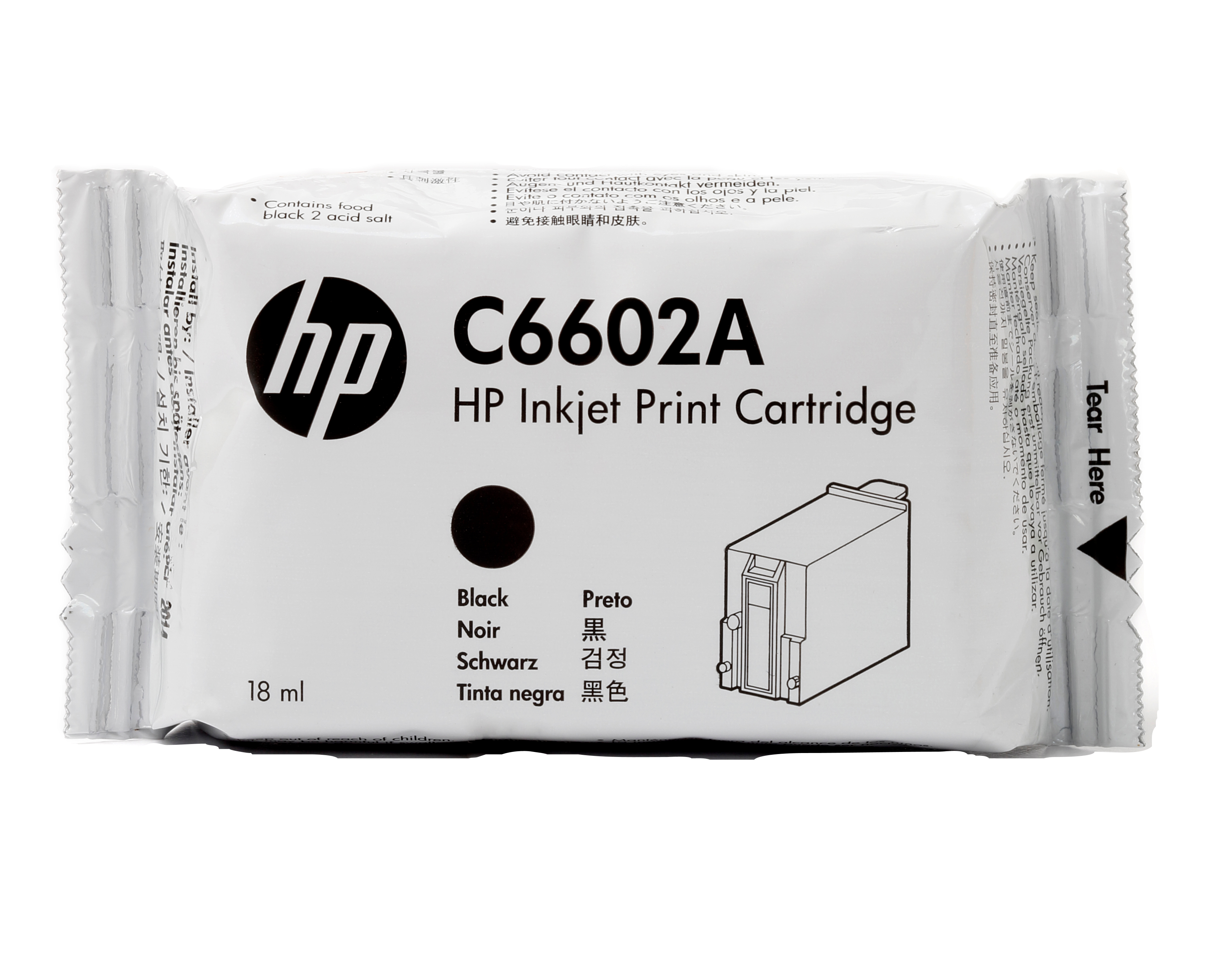 HP original TIJ 1.0 original Ink cartridge C6602A black stan